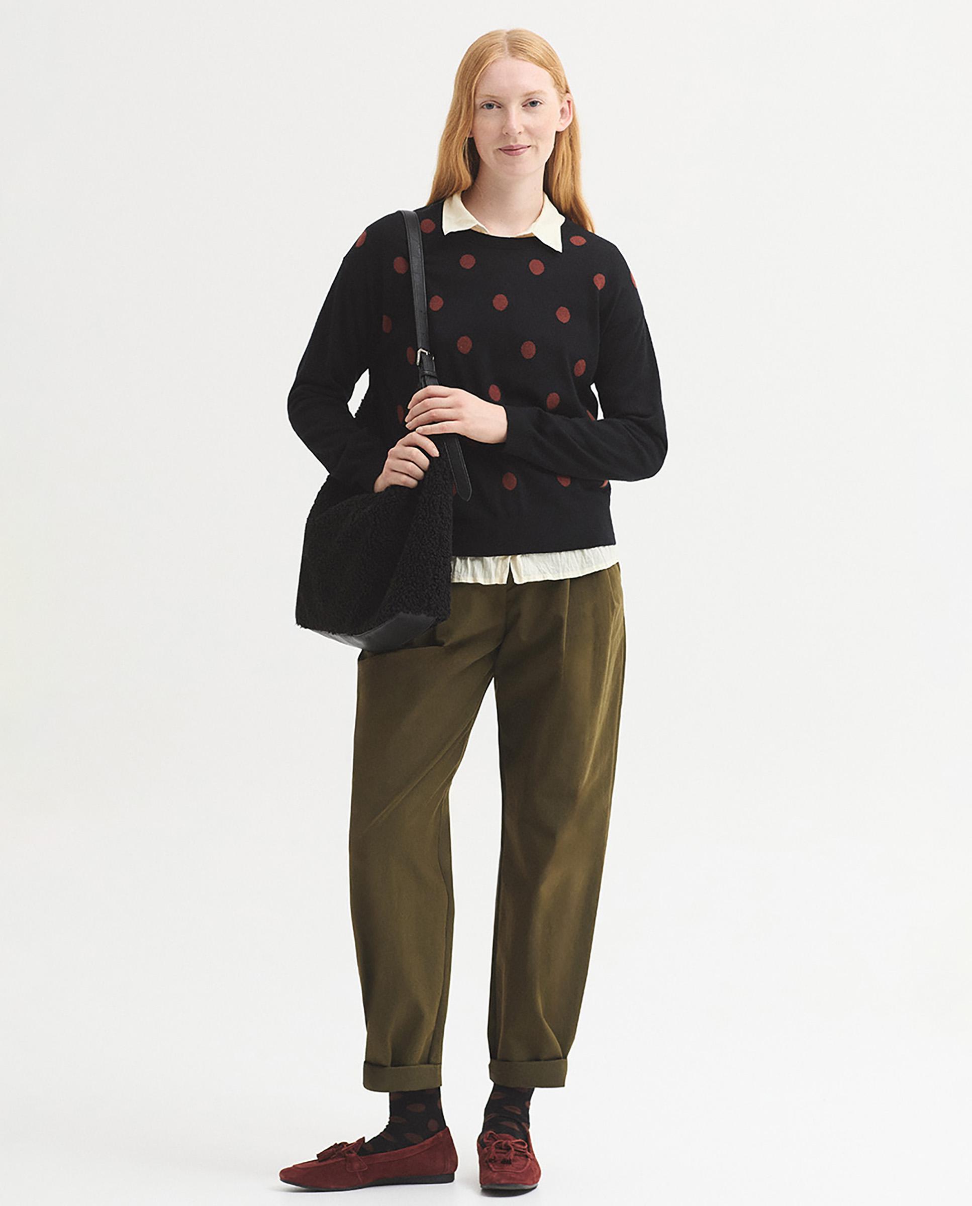 Imagen 6 de Jersey de mujer con lunares y cuello redondo - Nice Things - Negro Negro
