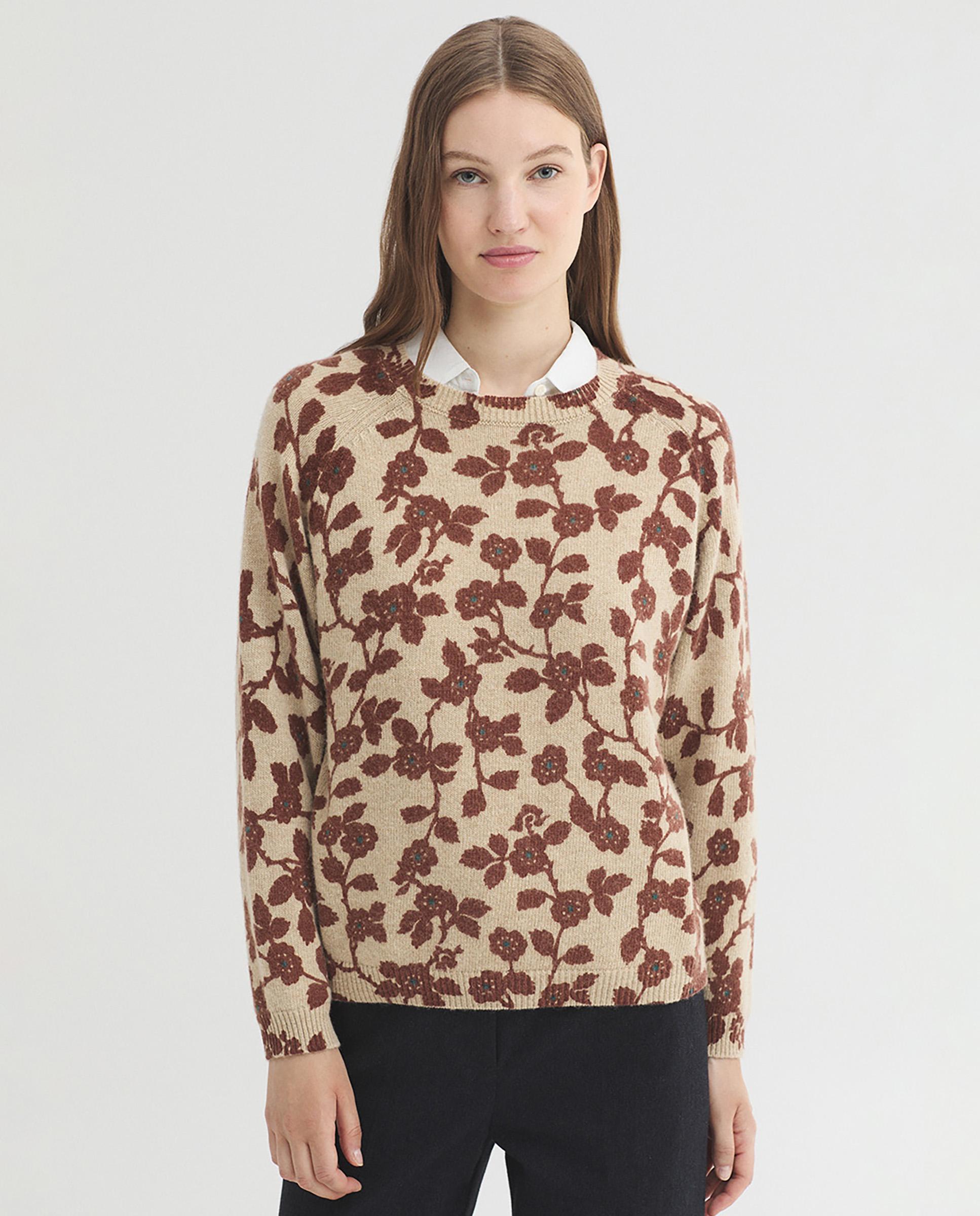 Jersey de mujer con estampado de flores - Nice Things - Crudo Crudo-1