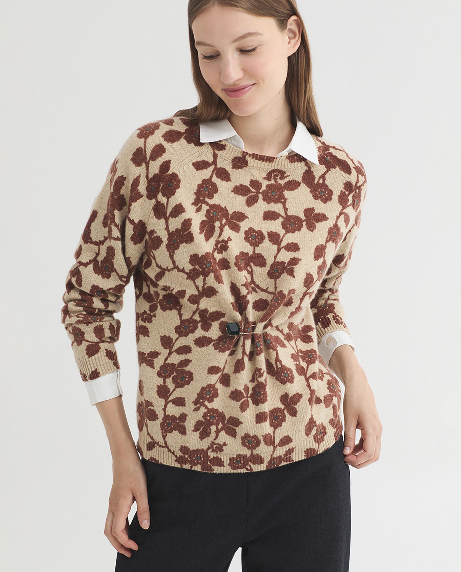 Jersey de mujer con estampado de flores - Nice Things - Crudo Crudo-4