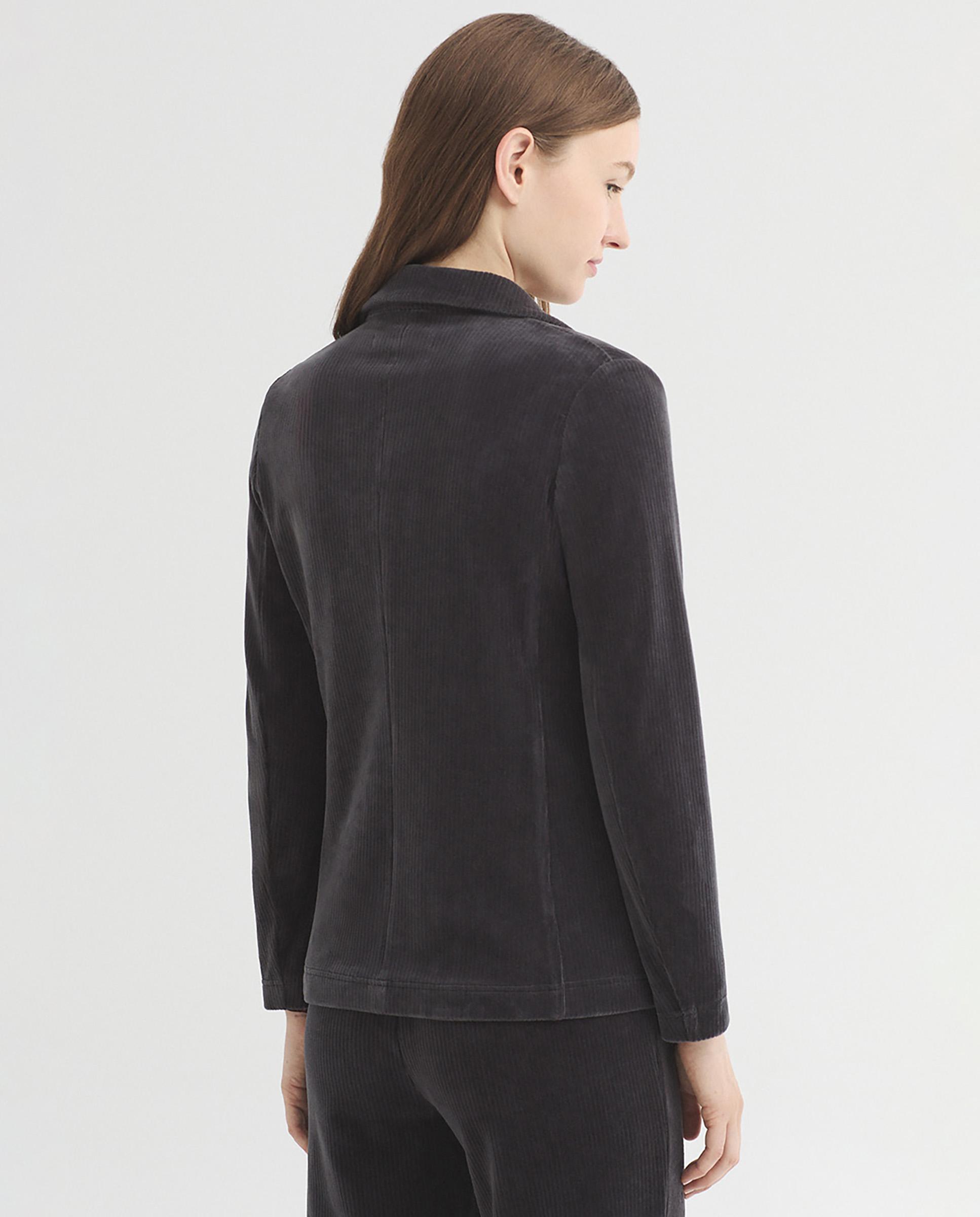 Blazer de mujer de pana con bolsillos - Nice Things - Gris Gris-3