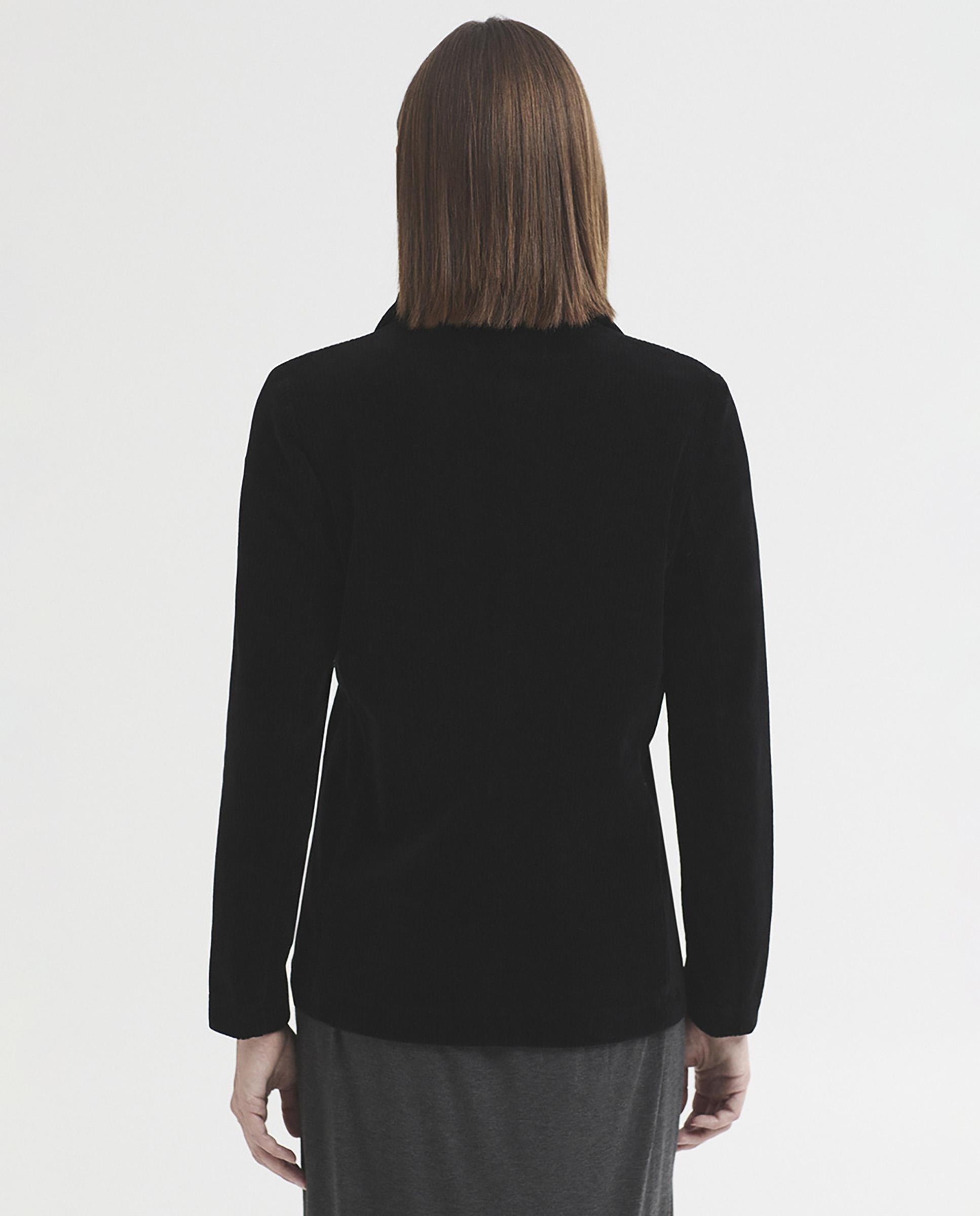 Blazer de mujer de pana con bolsillos - Nice Things - Negro Negro-4