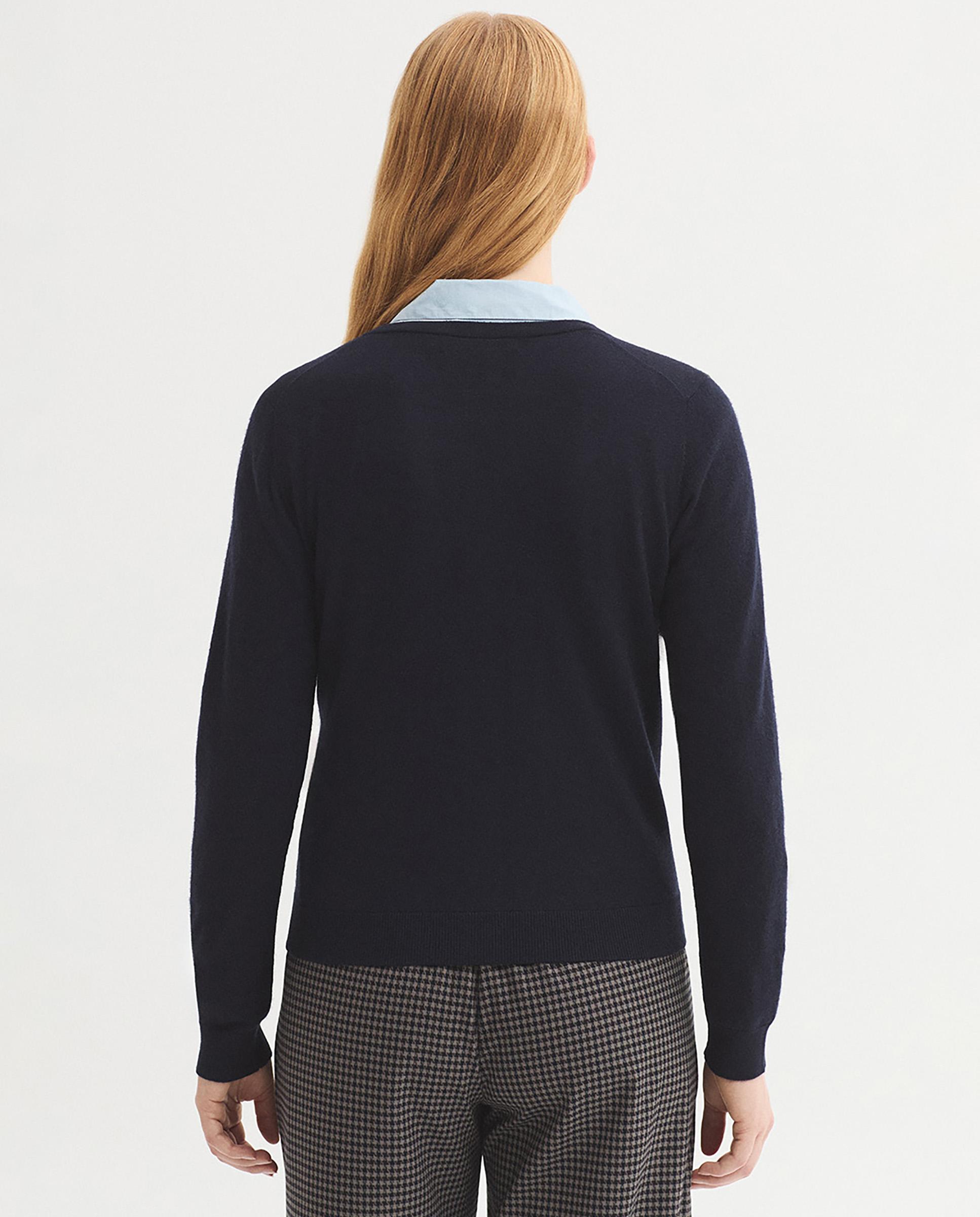Imagen 4 de Cárdigan de mujer liso con cuello redondo - Nice Things - Azul marino Azul marino