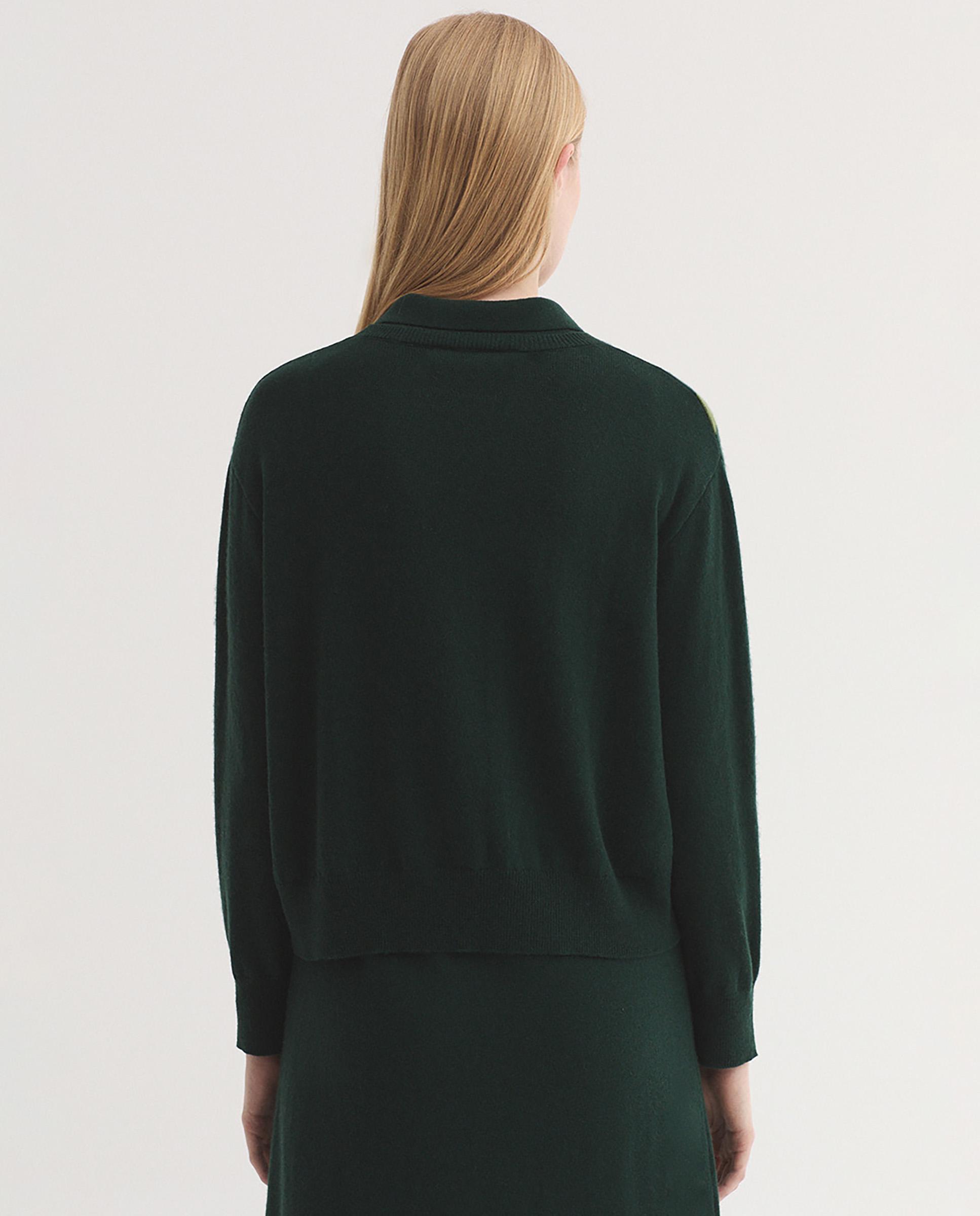 Jersey de mujer ancho con intarsia de flor - Nice Things - Verde Verde-4