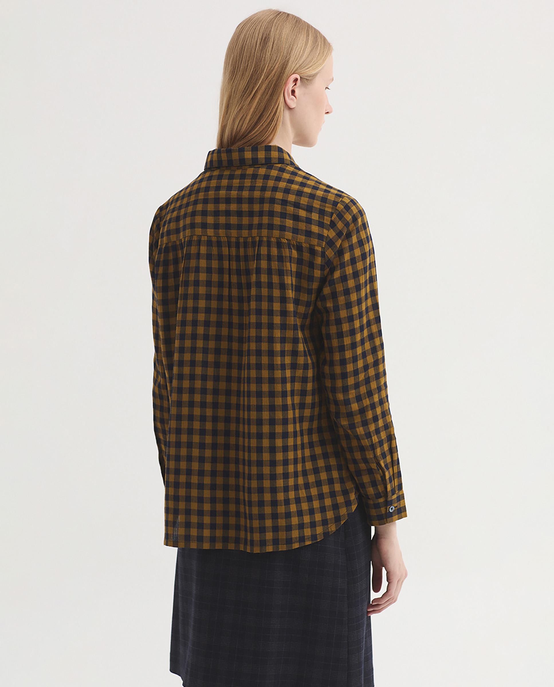 Camisa de mujer 100% algodón de cuadros - Nice Things - Verde Verde-4