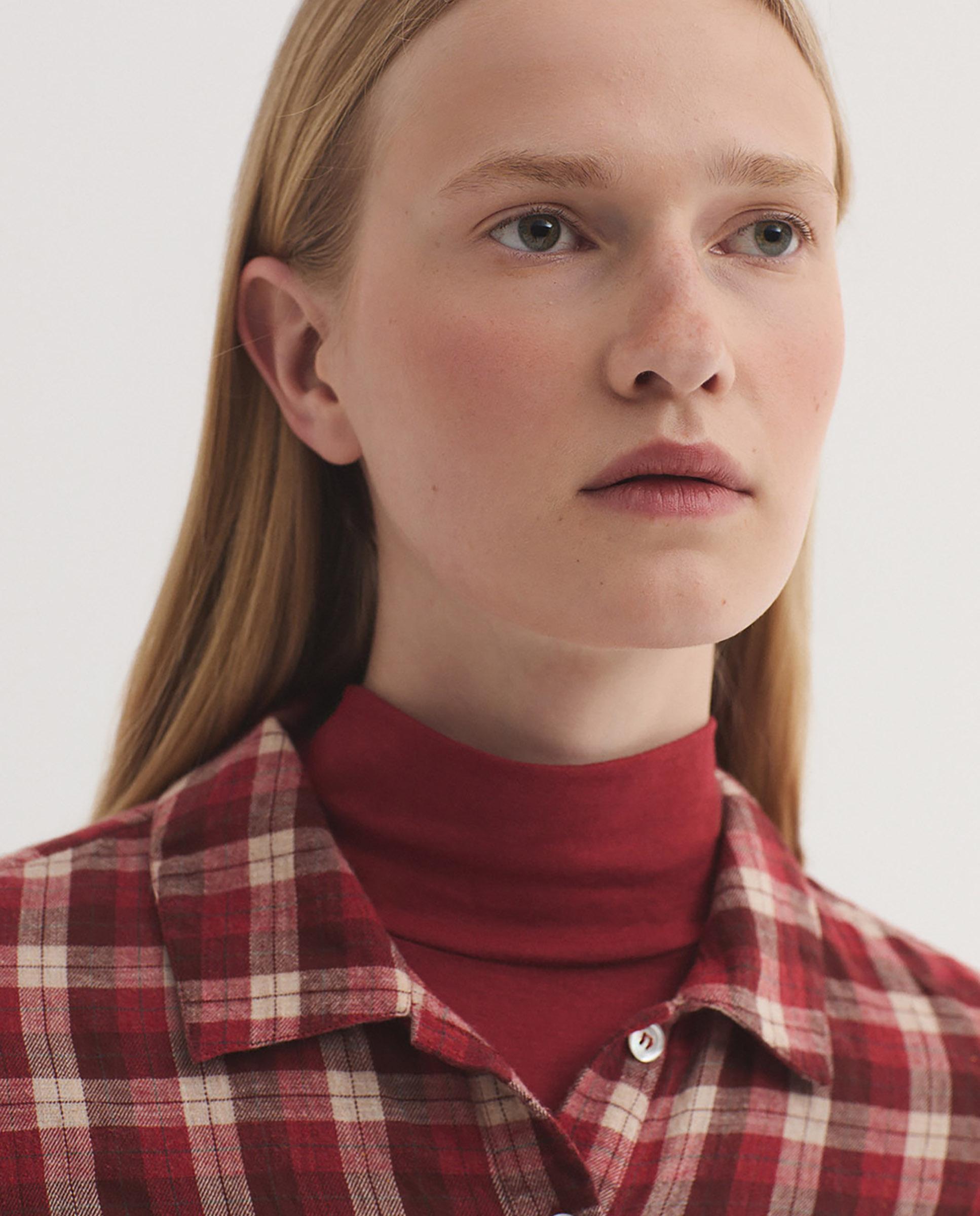 Camisa de mujer de cuadros - Nice Things - Rosa Rosa-2
