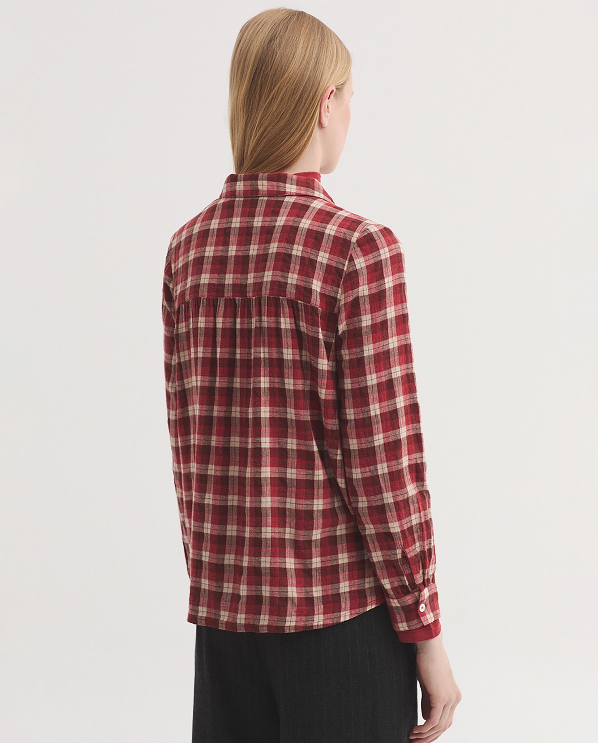 Camisa de mujer de cuadros - Nice Things - Rosa Rosa-4