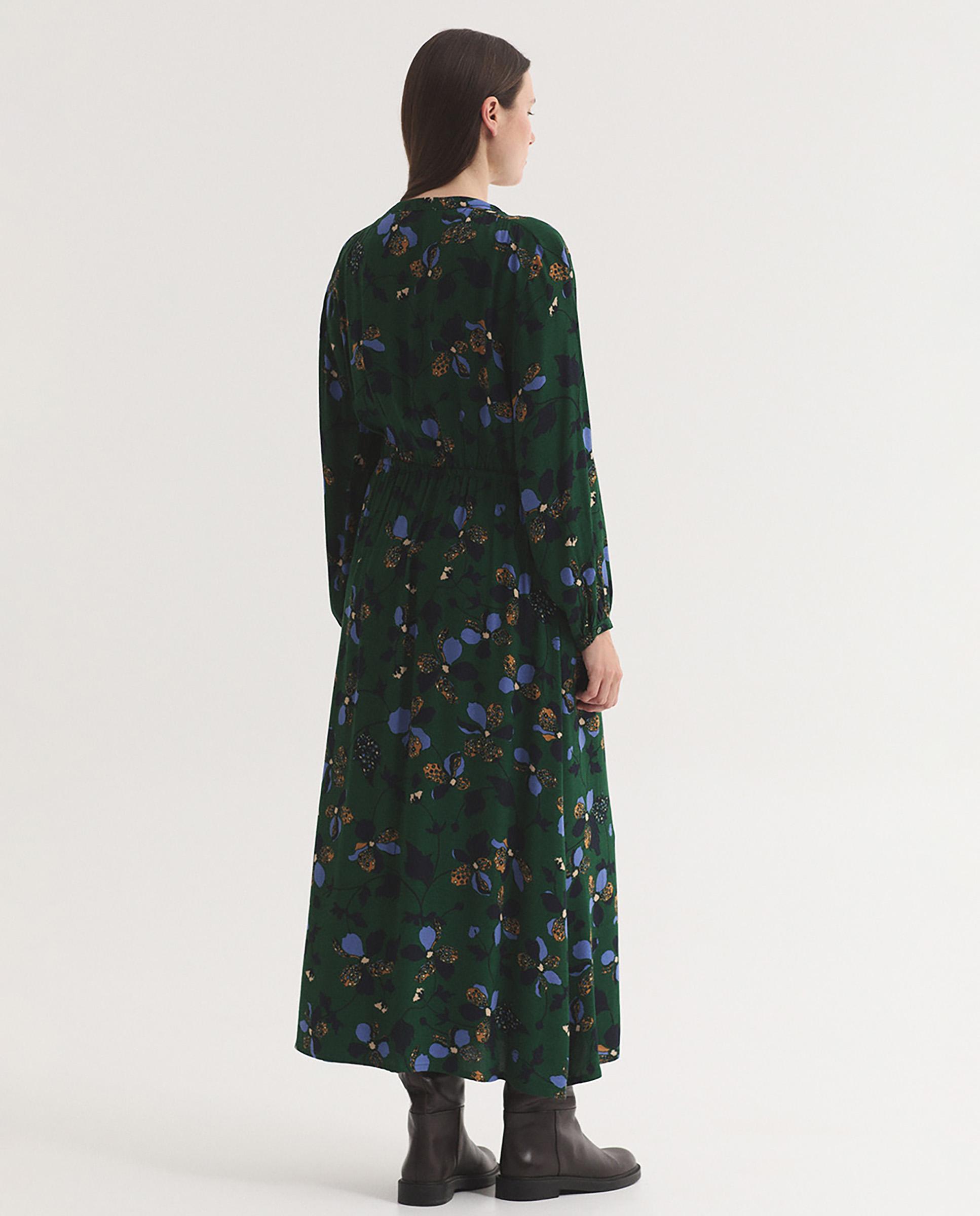 Vestido midi con estampado fantasía - Nice Things - Verde Verde-4