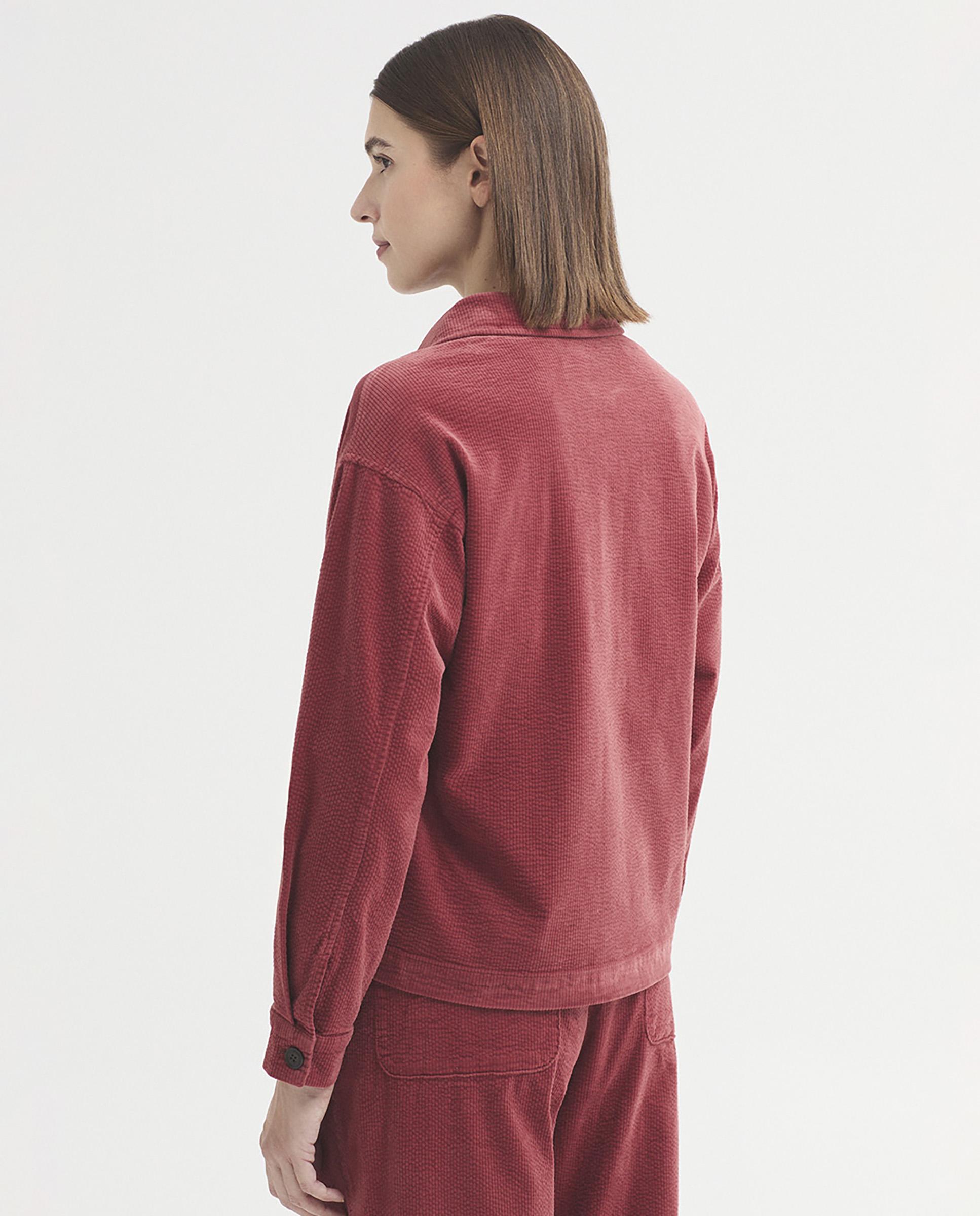 Cazadora de mujer en pana con bolsillos de parche - Nice Things - Rosa Rosa-5