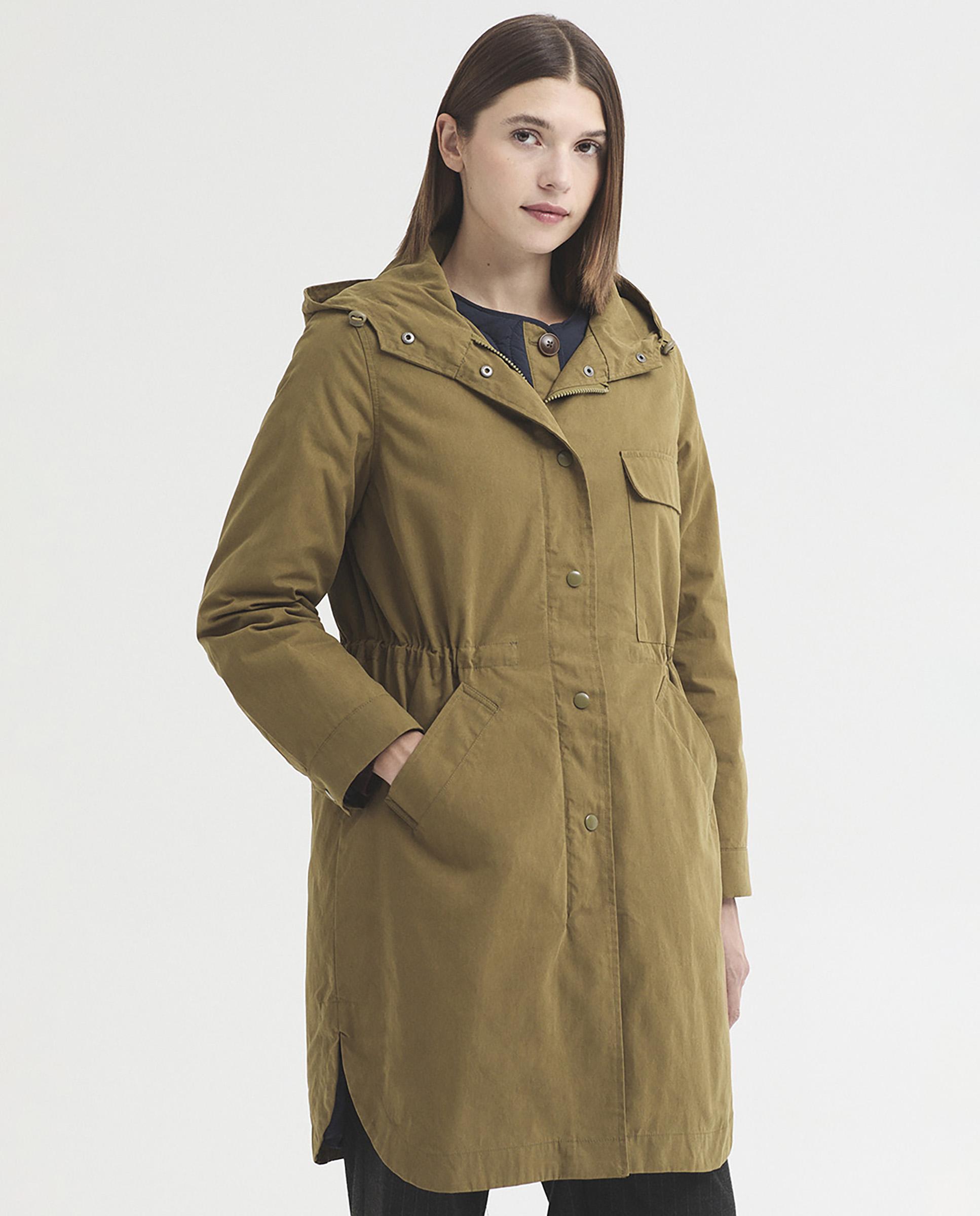 Parka de mujer con capucha repelente al agua - Nice Things - Kaki Kaki-2