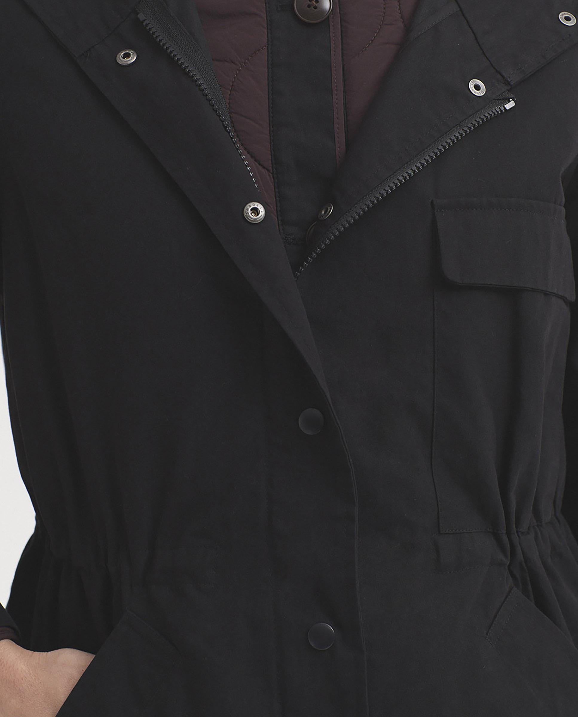 Parka de mujer con capucha repelente al agua - Nice Things - Negro Negro-9
