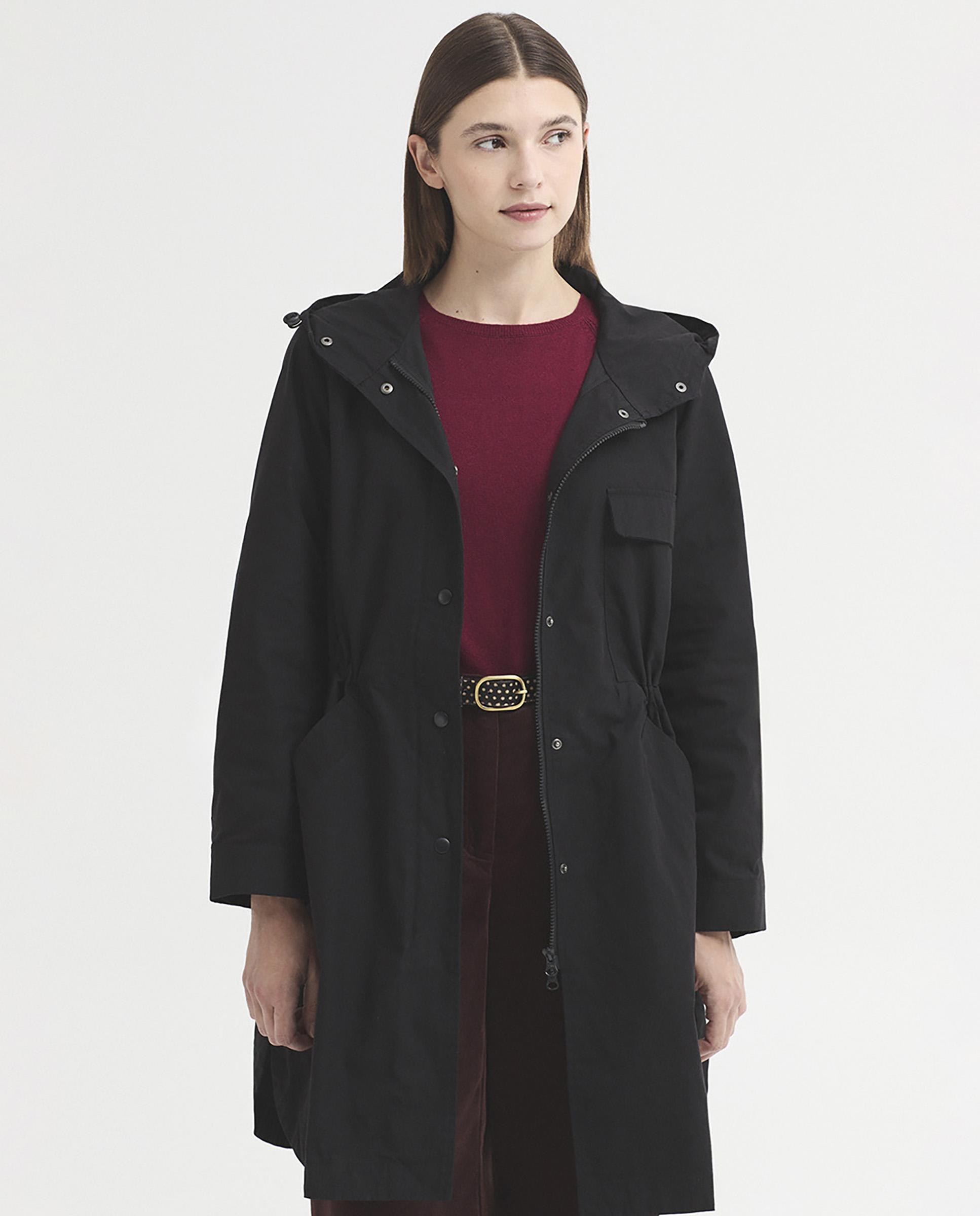 Parka de mujer con capucha repelente al agua - Nice Things - Negro Negro-6