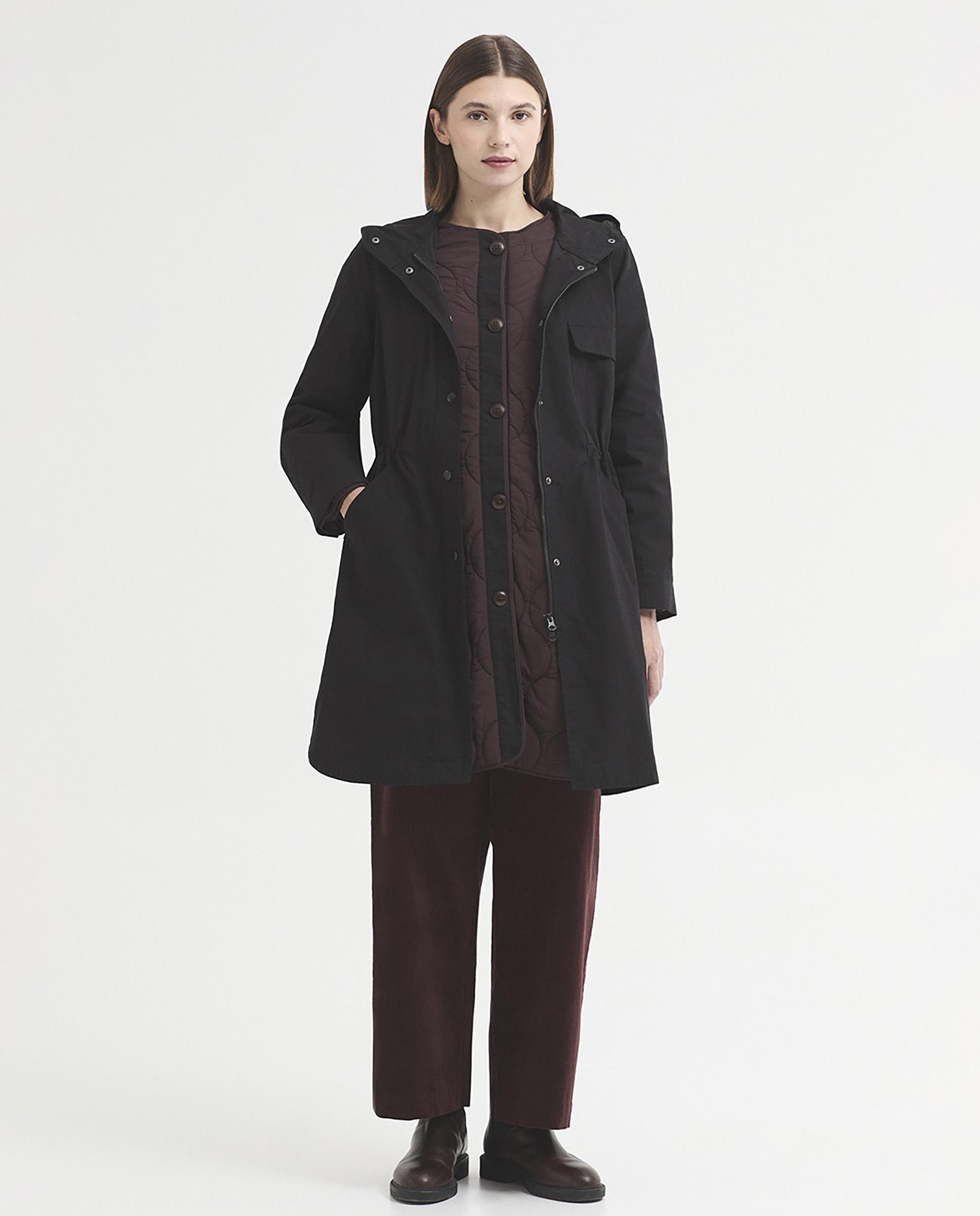 Parka de mujer con capucha repelente al agua - Nice Things - Negro Negro-7