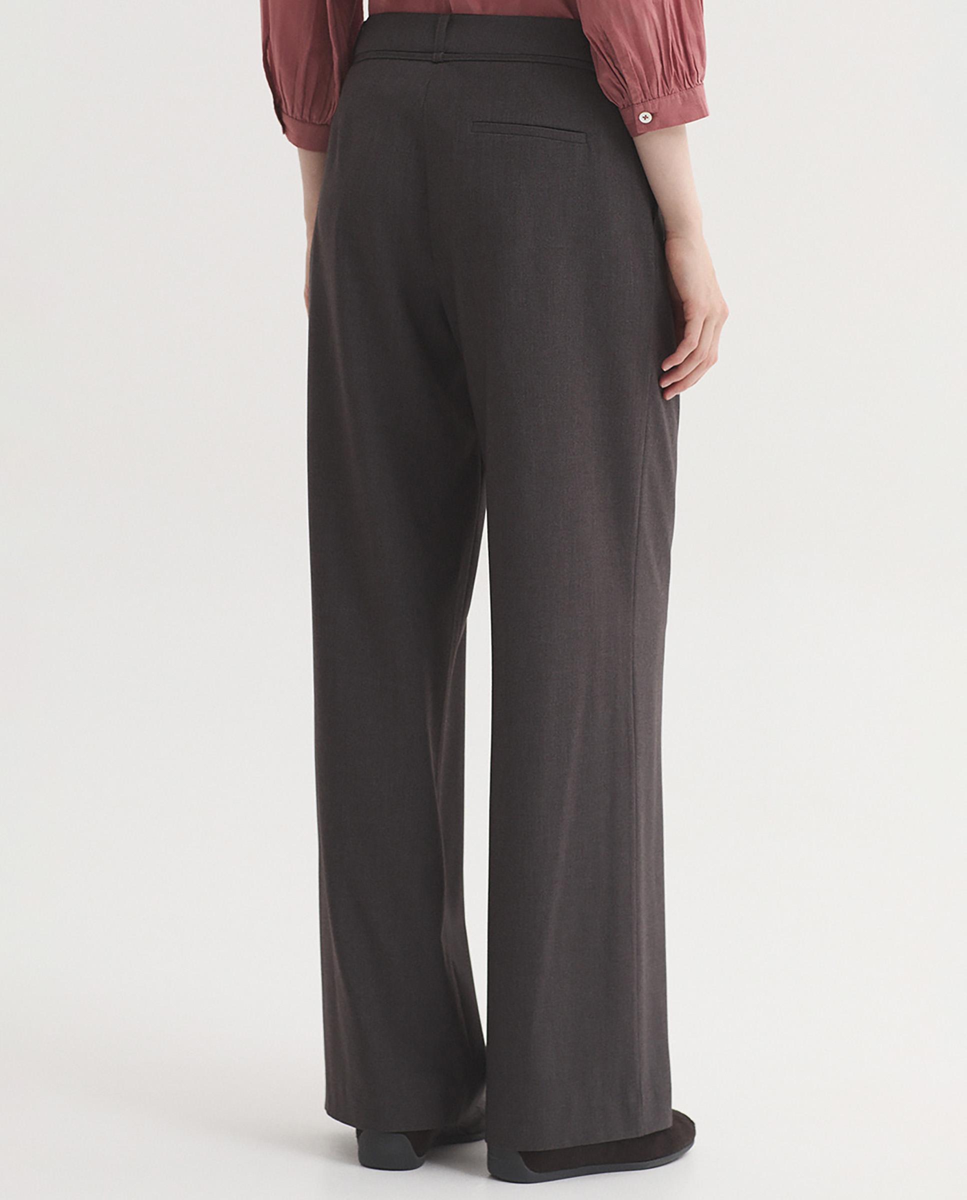 Pantalones anchos de mujer fluido con bolsillos - Nice Things - Gris Gris-3
