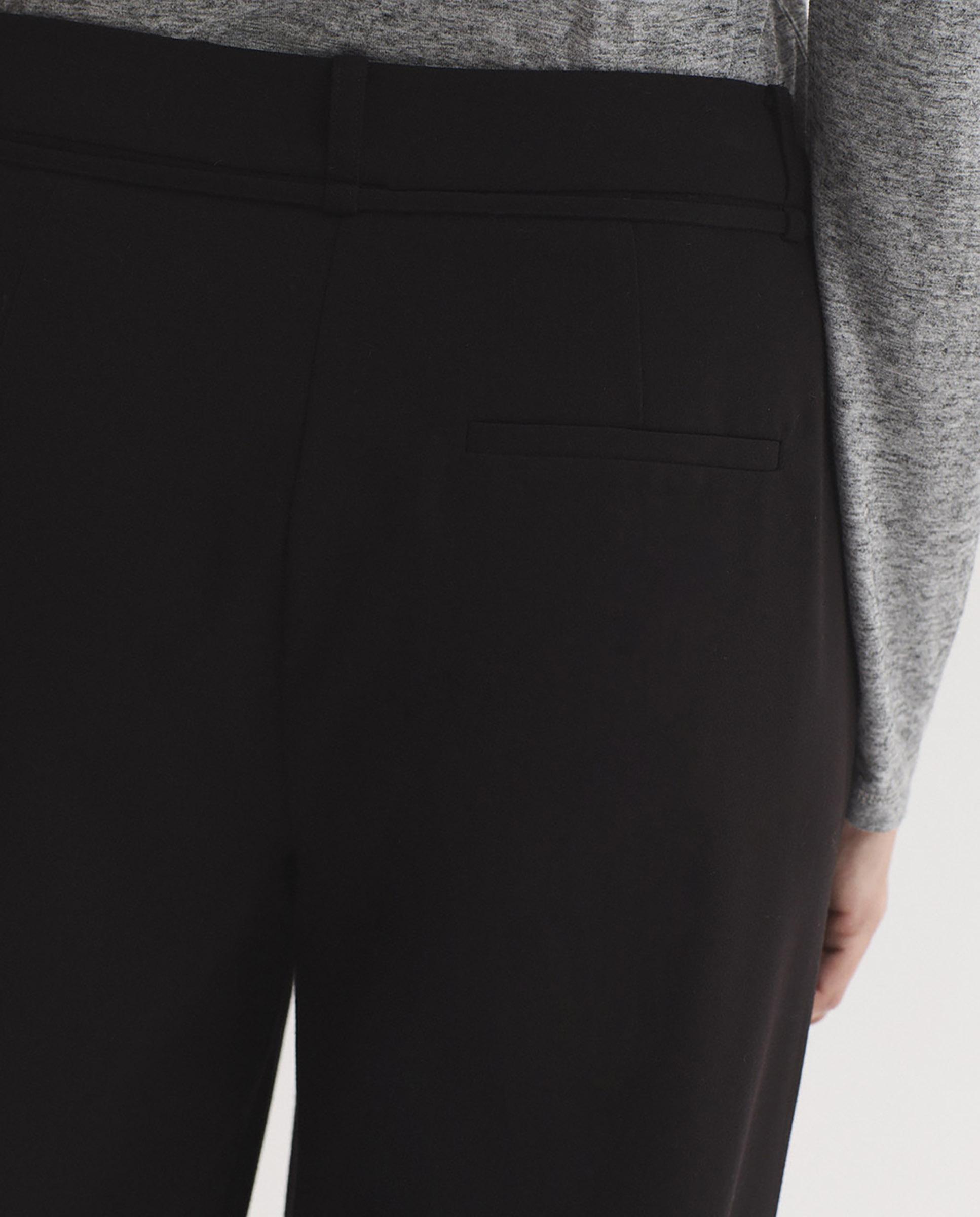Pantalones anchos de mujer fluido con bolsillos - Nice Things - Negro Negro-5