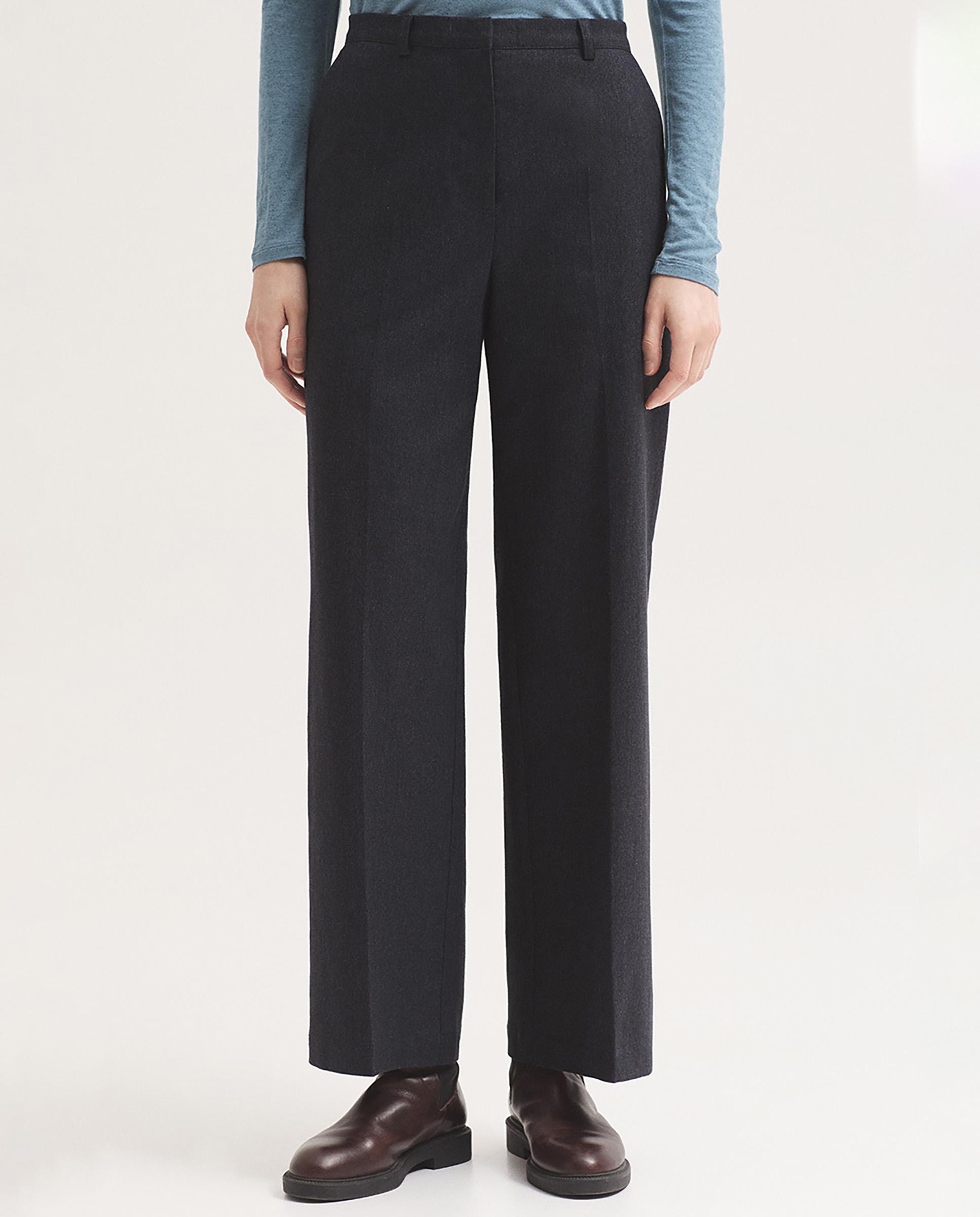 Pantalones rectos de mujer estilo tejano con bolsillos - Nice Things - Gris oscuro Gris oscuro-1