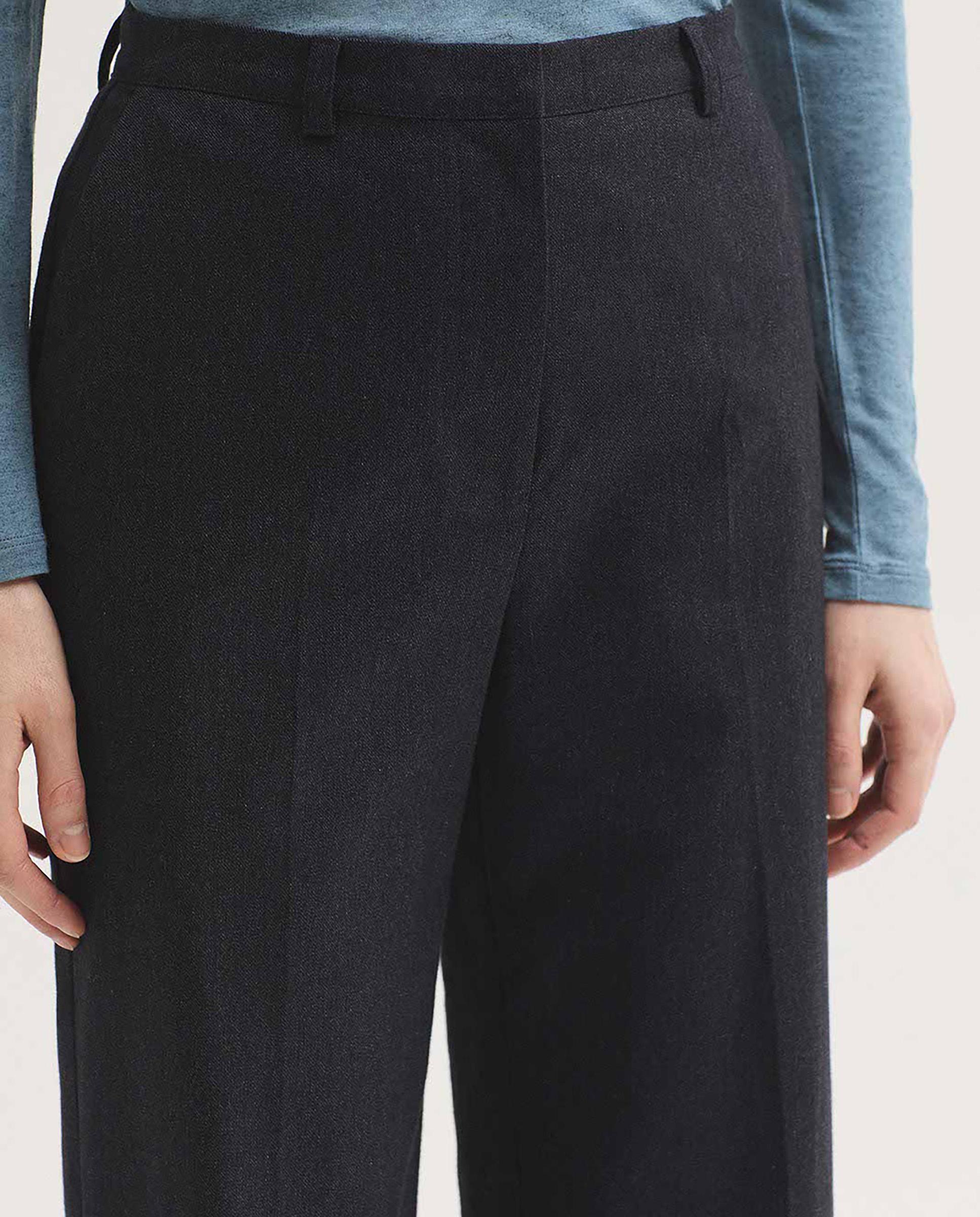Pantalones rectos de mujer estilo tejano con bolsillos - Nice Things - Gris oscuro Gris oscuro-2