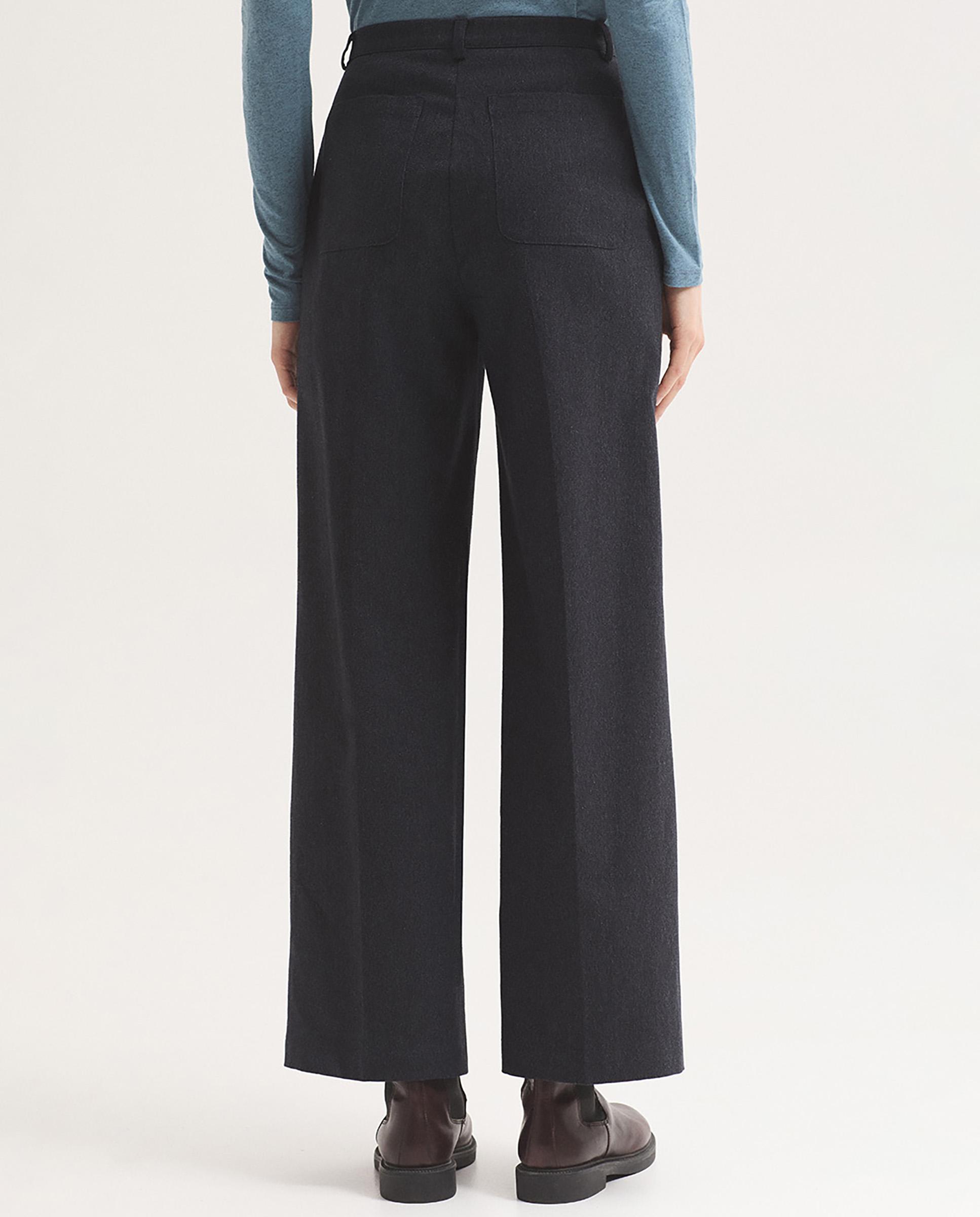 Pantalones rectos de mujer estilo tejano con bolsillos - Nice Things - Gris oscuro Gris oscuro-3