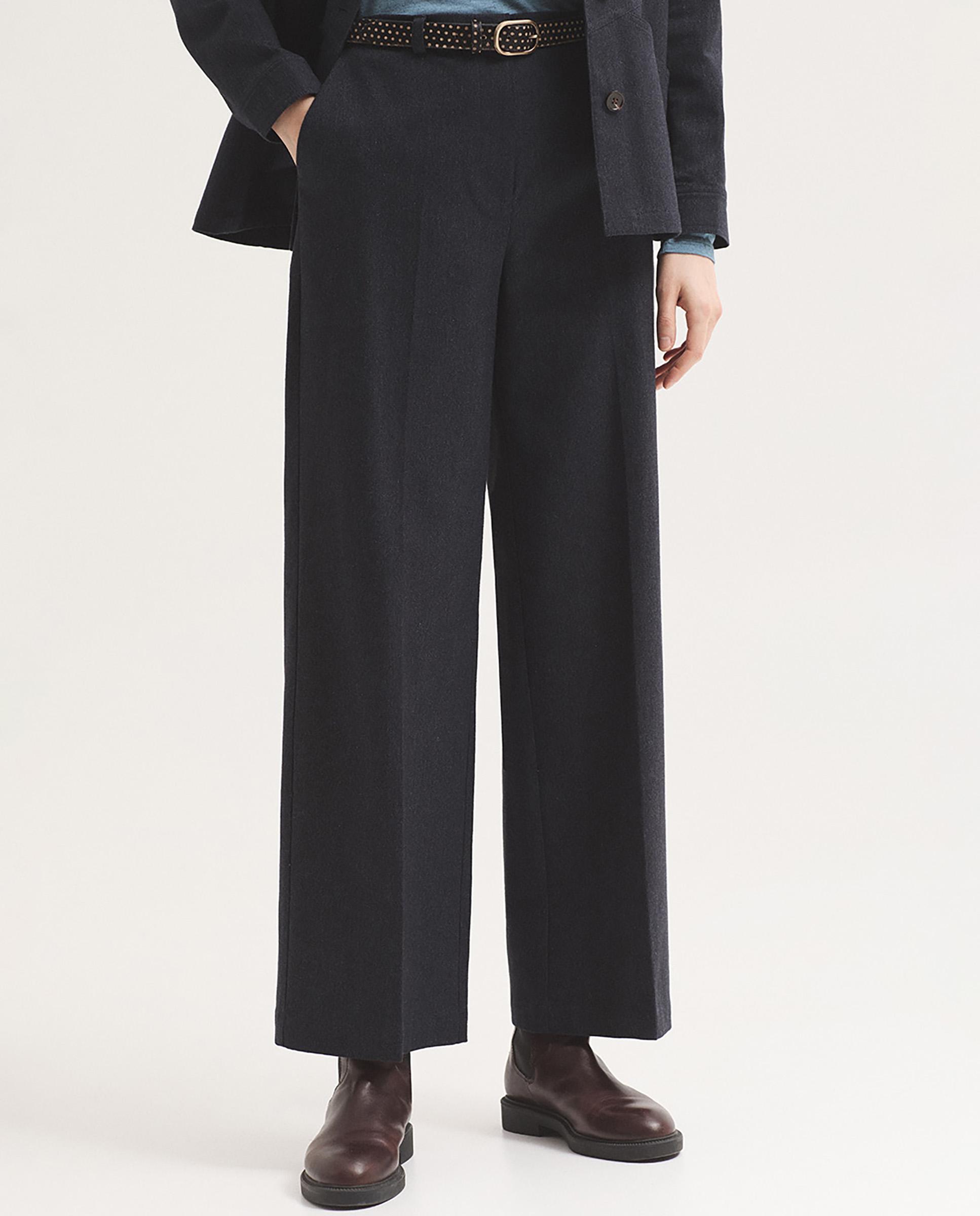 Pantalones rectos de mujer estilo tejano con bolsillos - Nice Things - Gris oscuro Gris oscuro-4