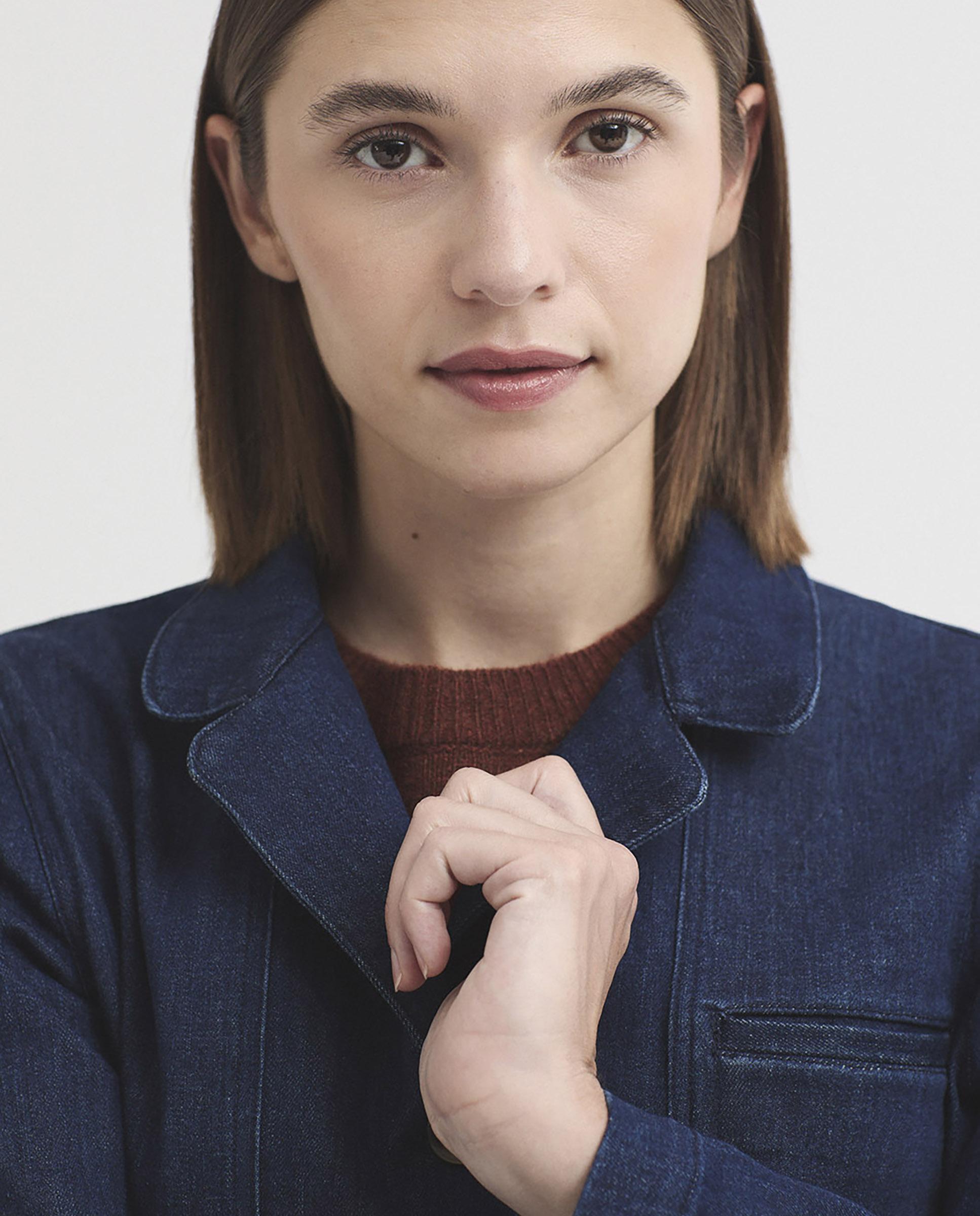 Blazer de mujer estilo tejano con bolsillos - Nice Things - Azul Azul-2