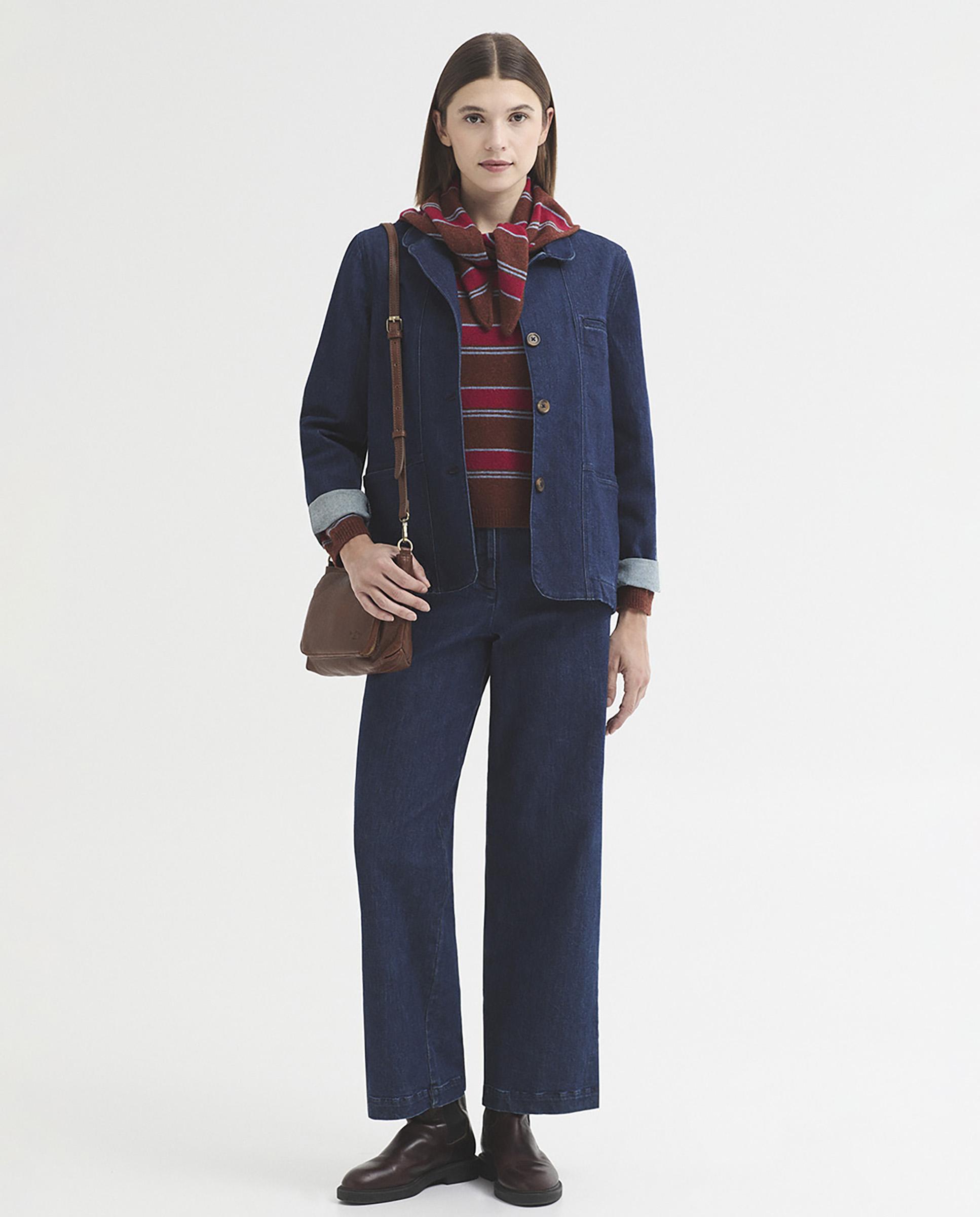 Blazer de mujer estilo tejano con bolsillos - Nice Things - Azul Azul-5
