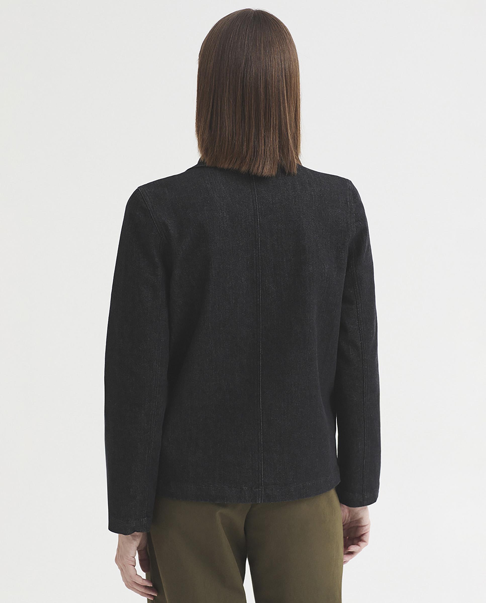 Blazer de mujer estilo tejano con bolsillos - Nice Things - Negro Negro-4
