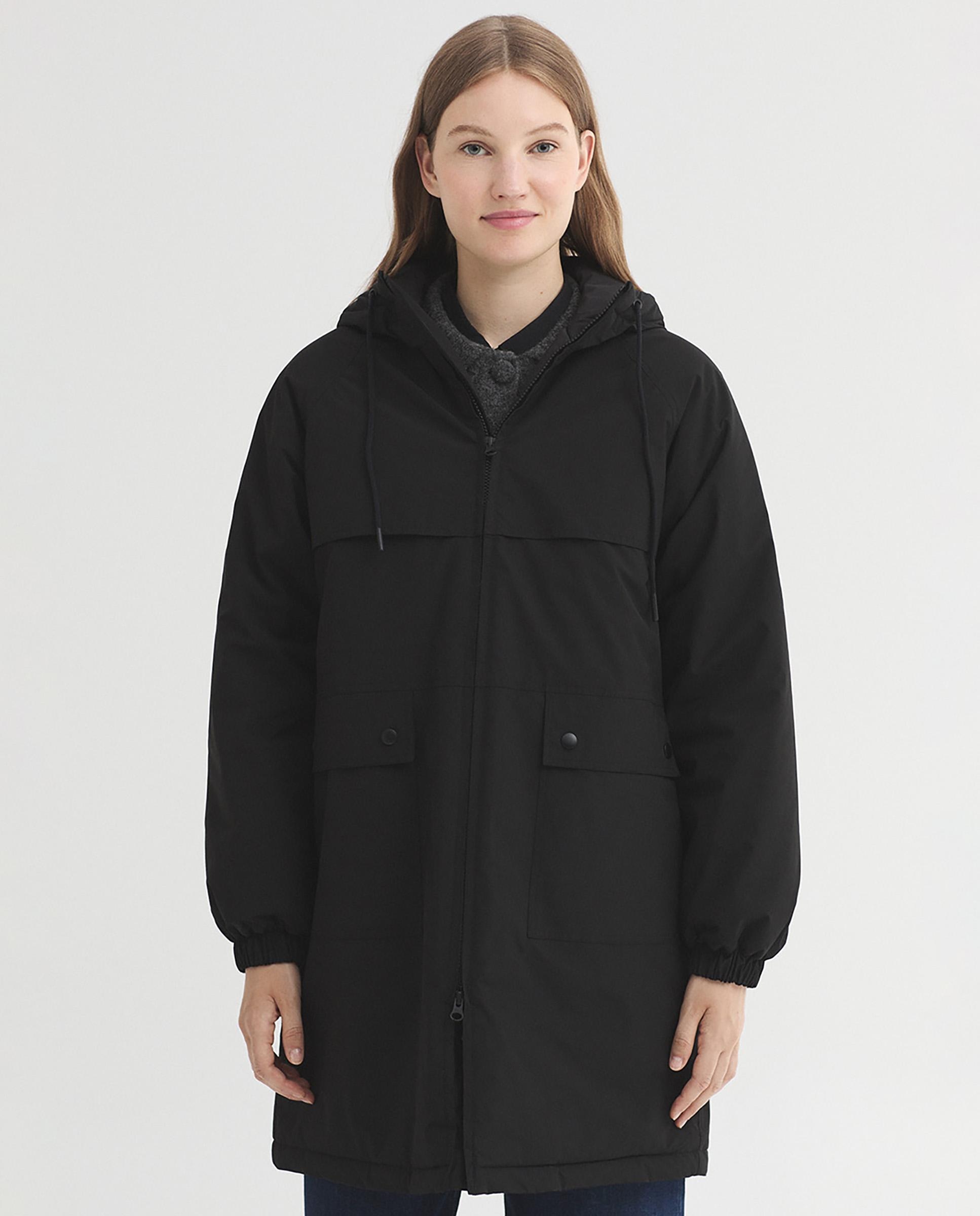 Parka de mujer con capucha repelente al agua - Nice Things - Negro Negro-1