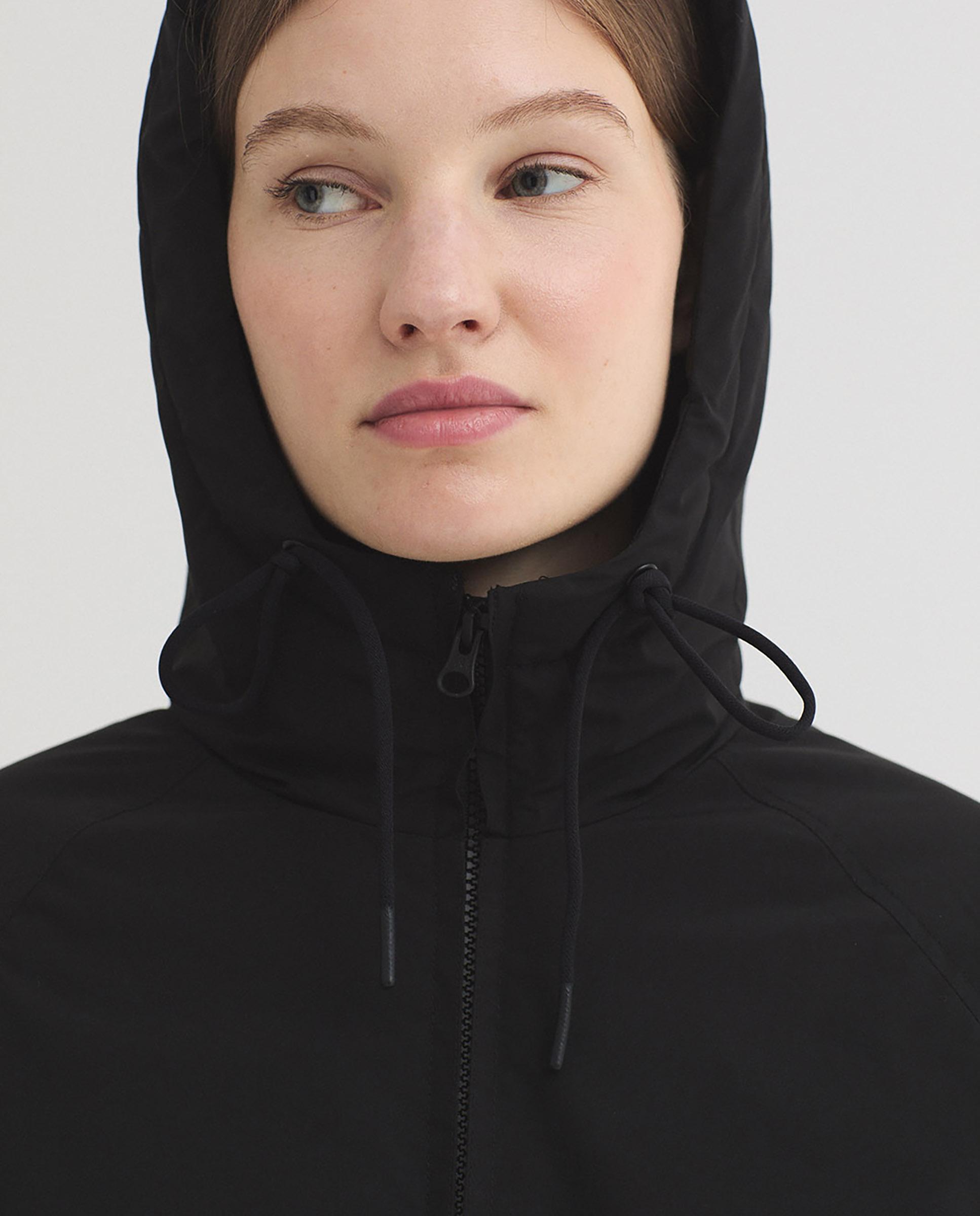 Parka de mujer con capucha repelente al agua - Nice Things - Negro Negro-2
