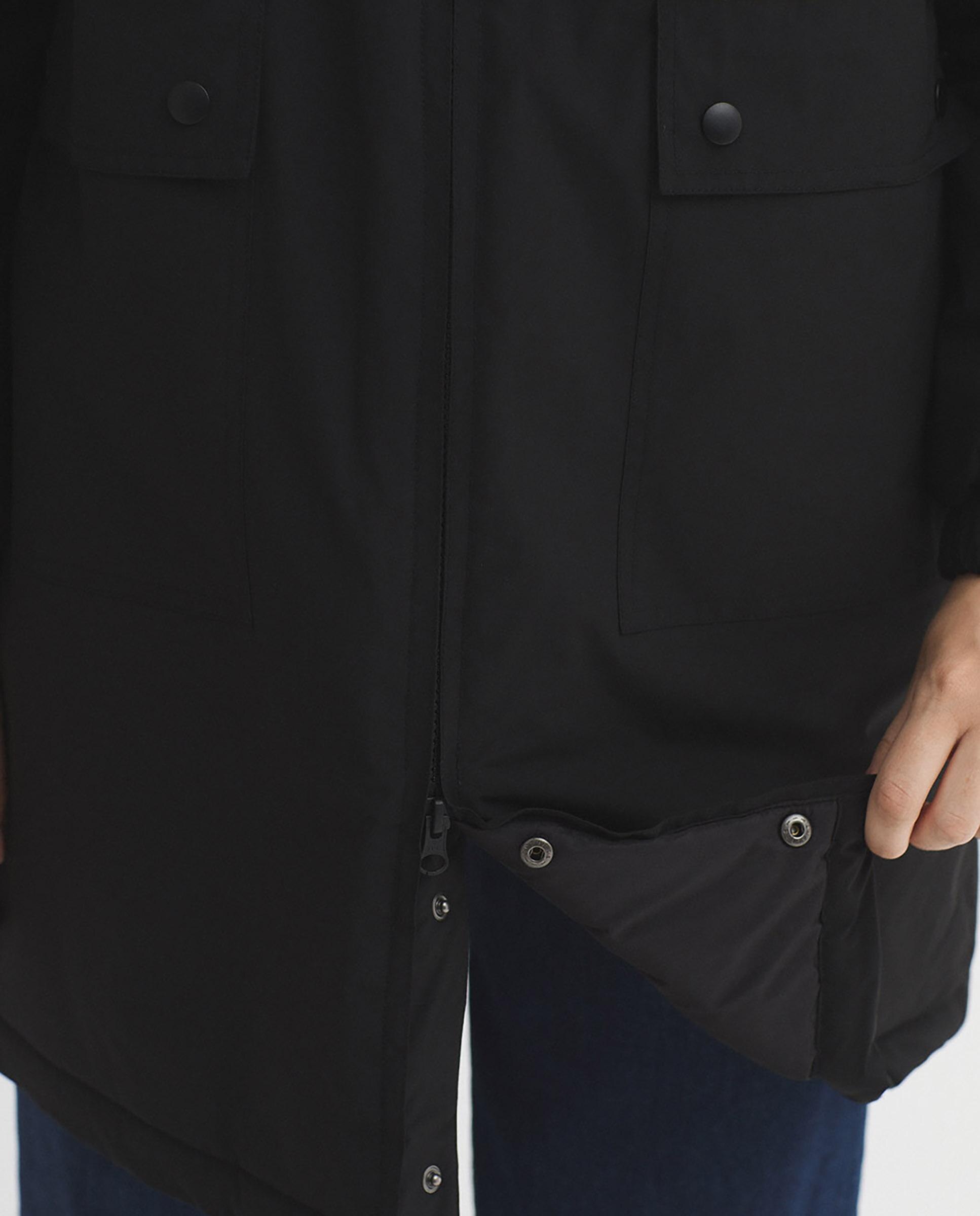 Parka de mujer con capucha repelente al agua - Nice Things - Negro Negro-3