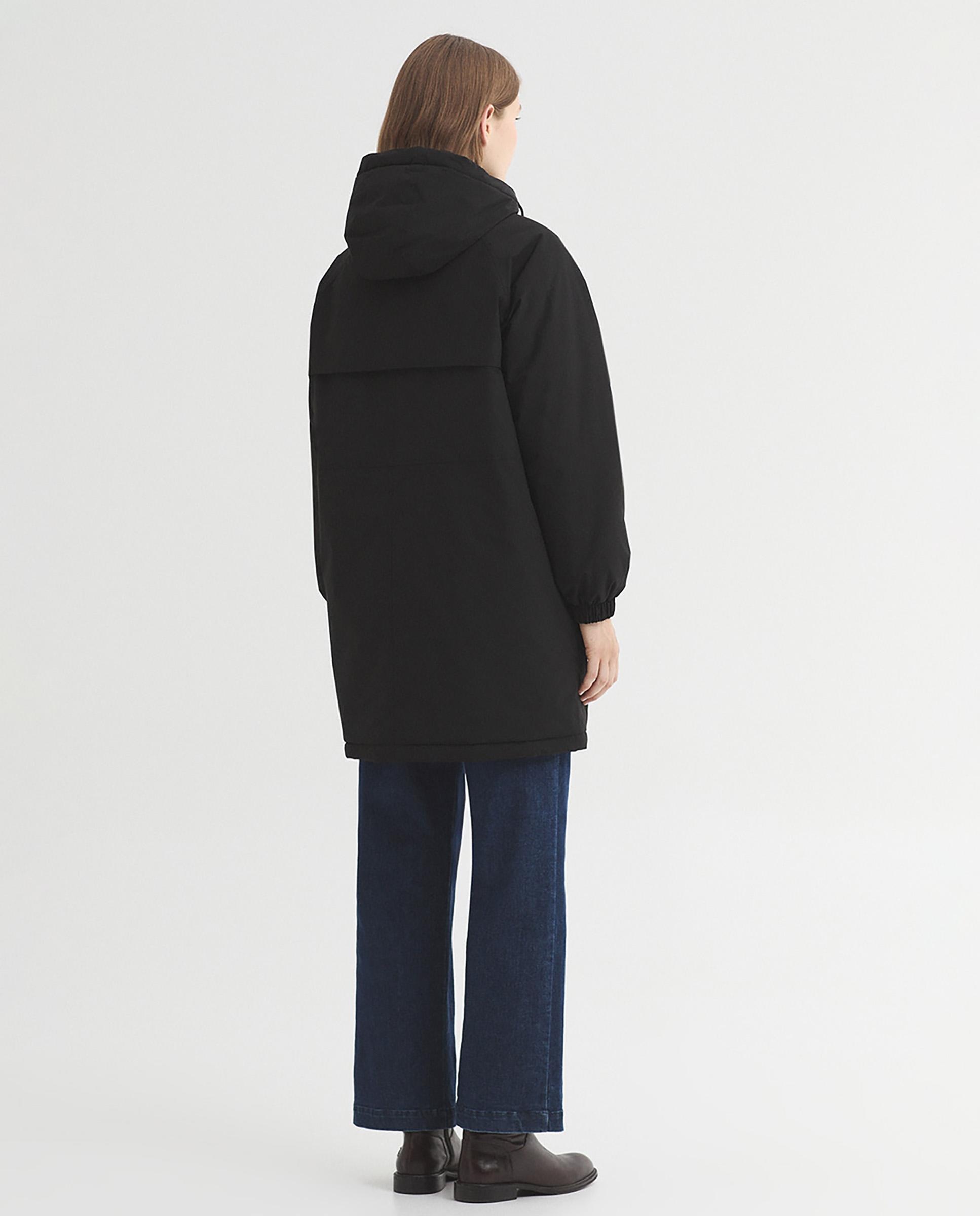 Parka de mujer con capucha repelente al agua - Nice Things - Negro Negro-4