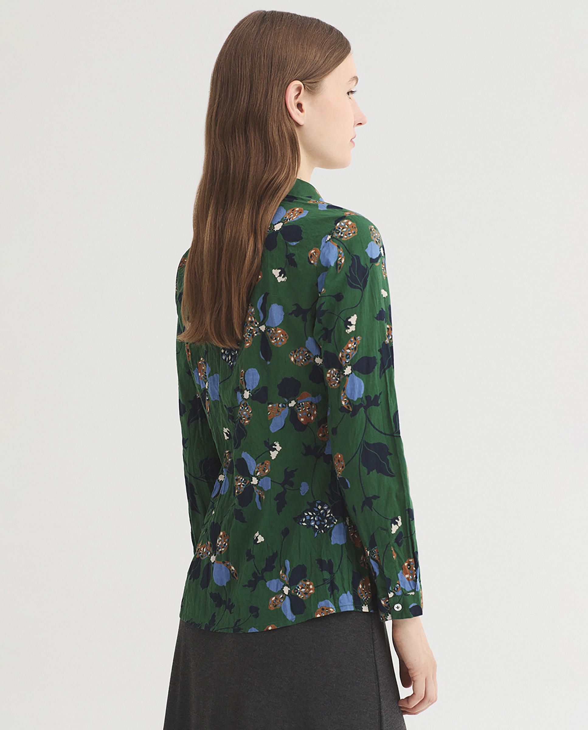 Camisa de mujer 100% algodón con estampados - Nice Things - Verde Verde-4