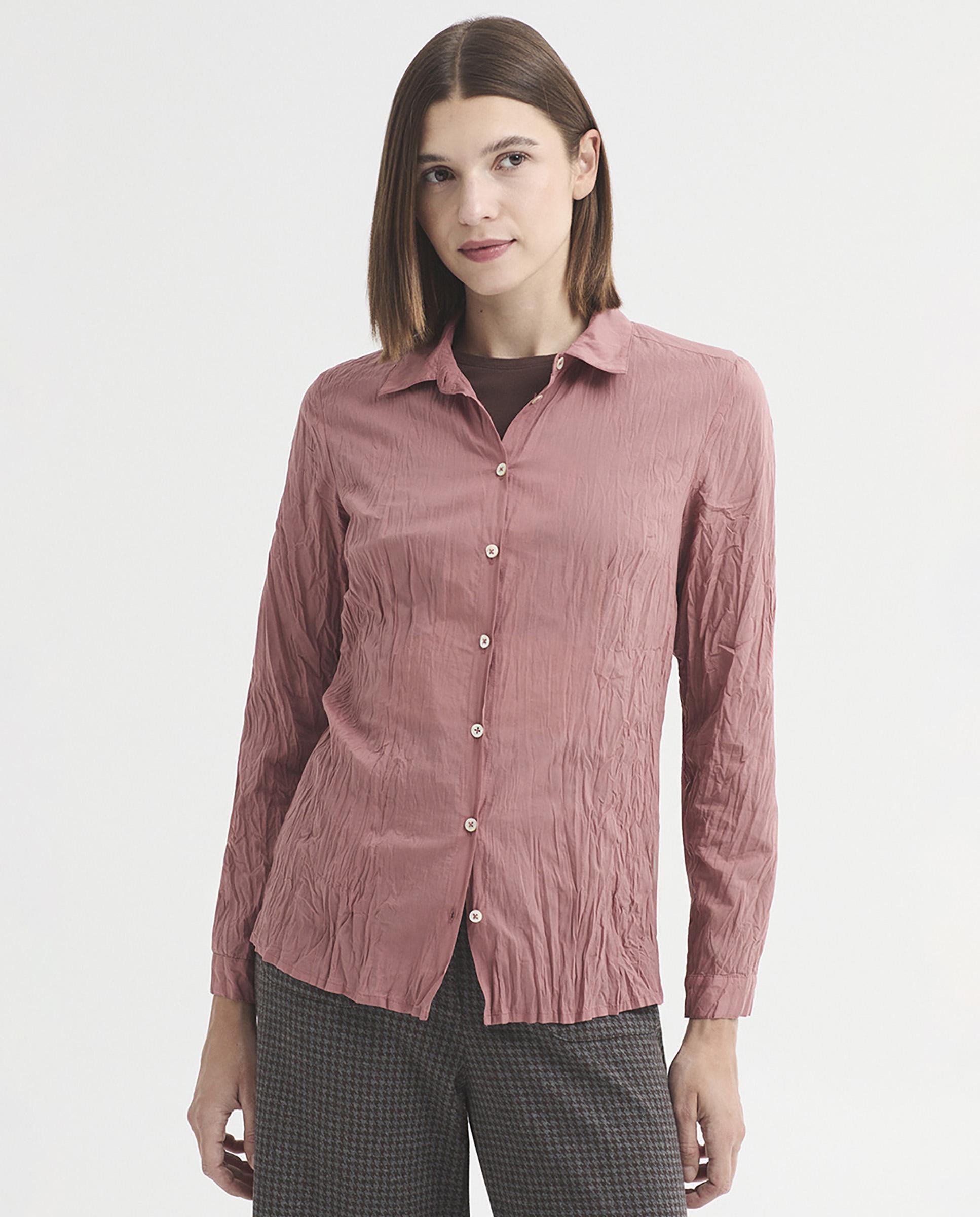 Imagen 0 de Camisa de mujer 100% algodón lisa Rosa