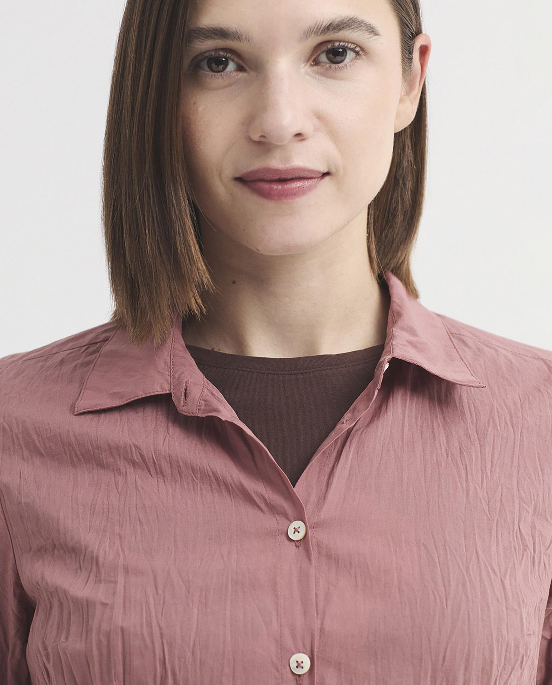 Camisa de mujer 100% algodón lisa - Nice Things - Rosa Rosa-2
