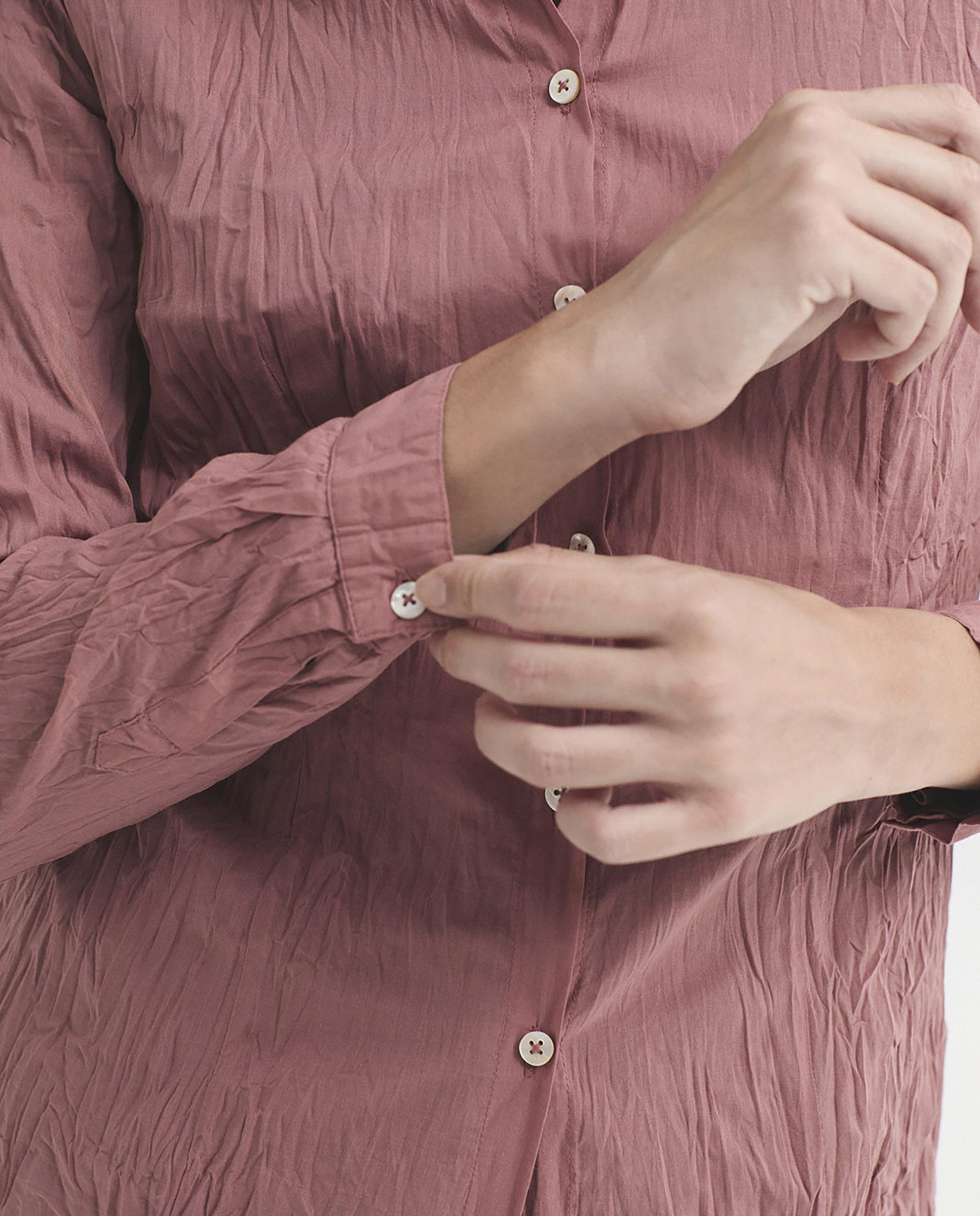 Camisa de mujer 100% algodón lisa - Nice Things - Rosa Rosa-3
