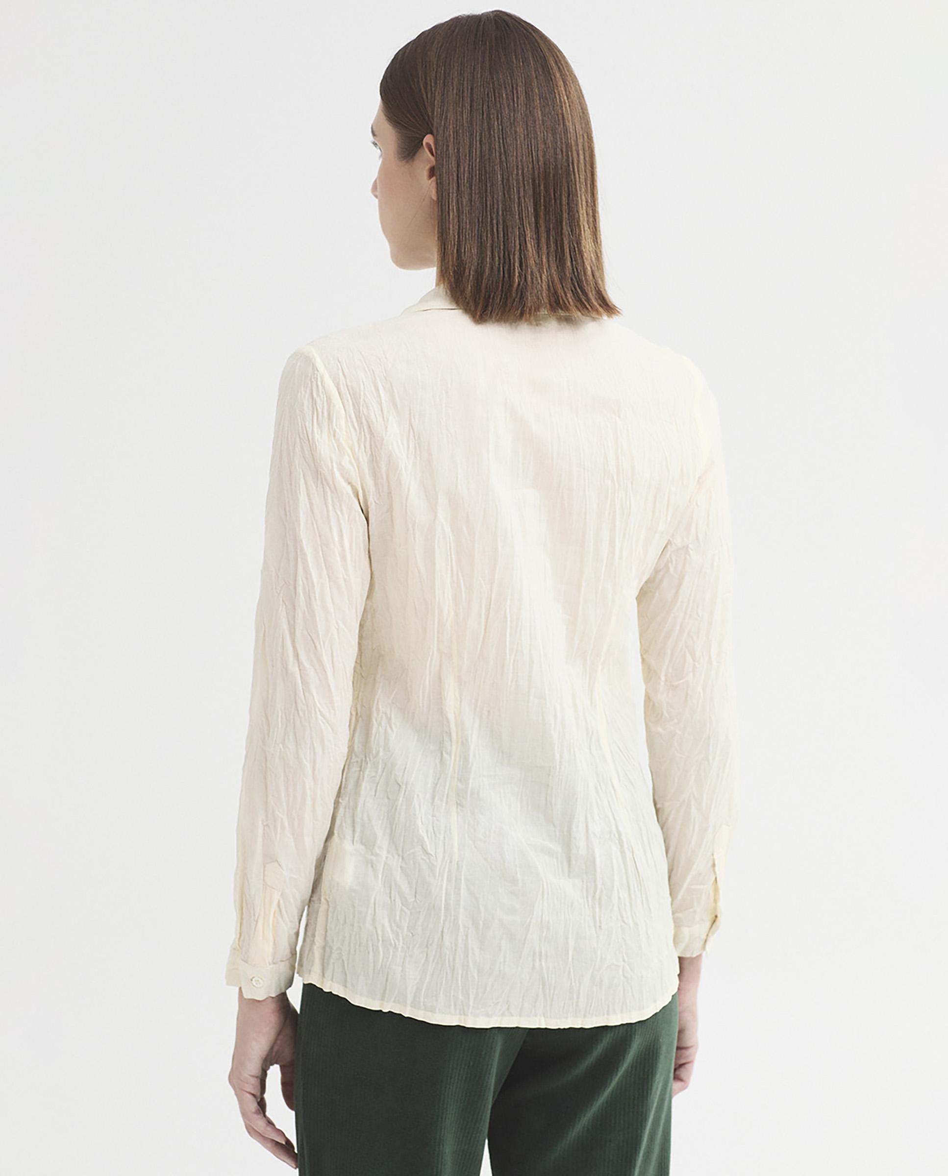 Camisa de mujer 100% algodón lisa - Nice Things - Crudo Crudo-5
