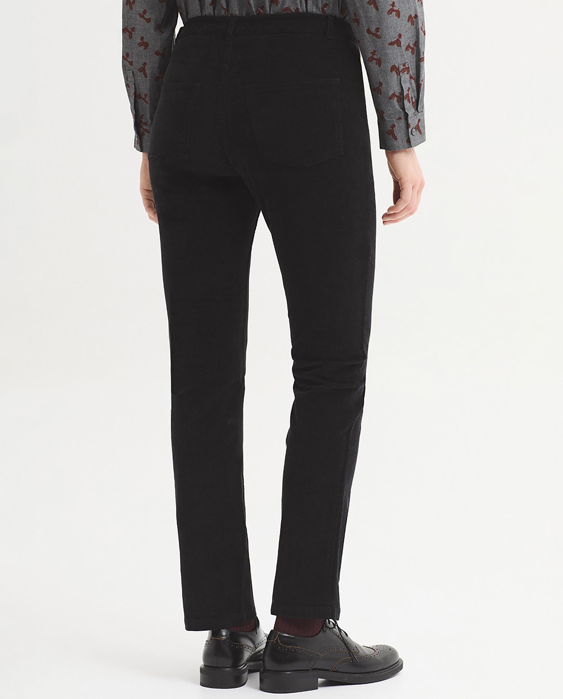 Imagen 3 de Pantalones rectos de mujer con cinturilla con trabillas de tiro medio - Nice Things - Negro Negro