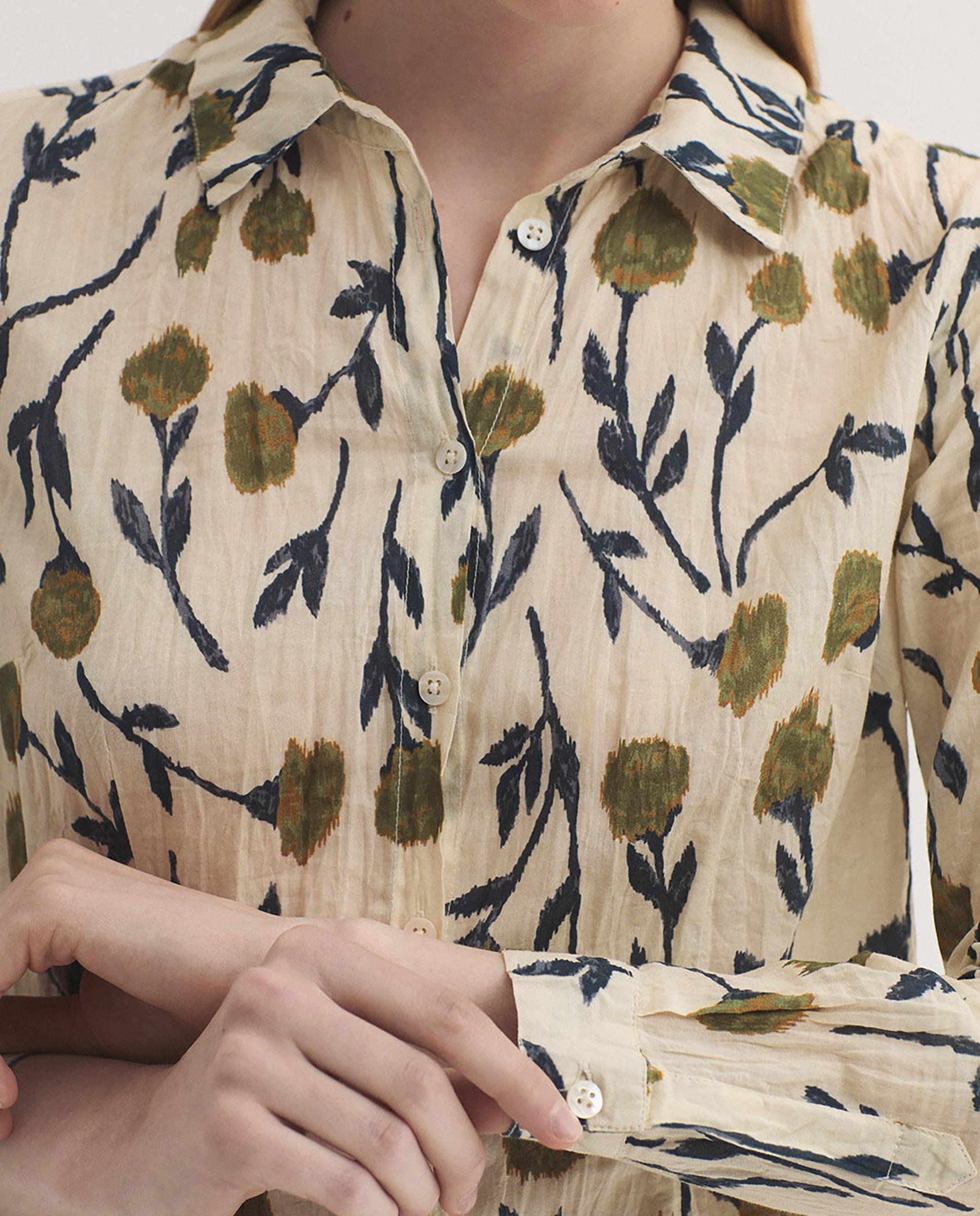 Camisa de mujer 100% algodón efecto arrugado - Nice Things - Crudo Crudo-3