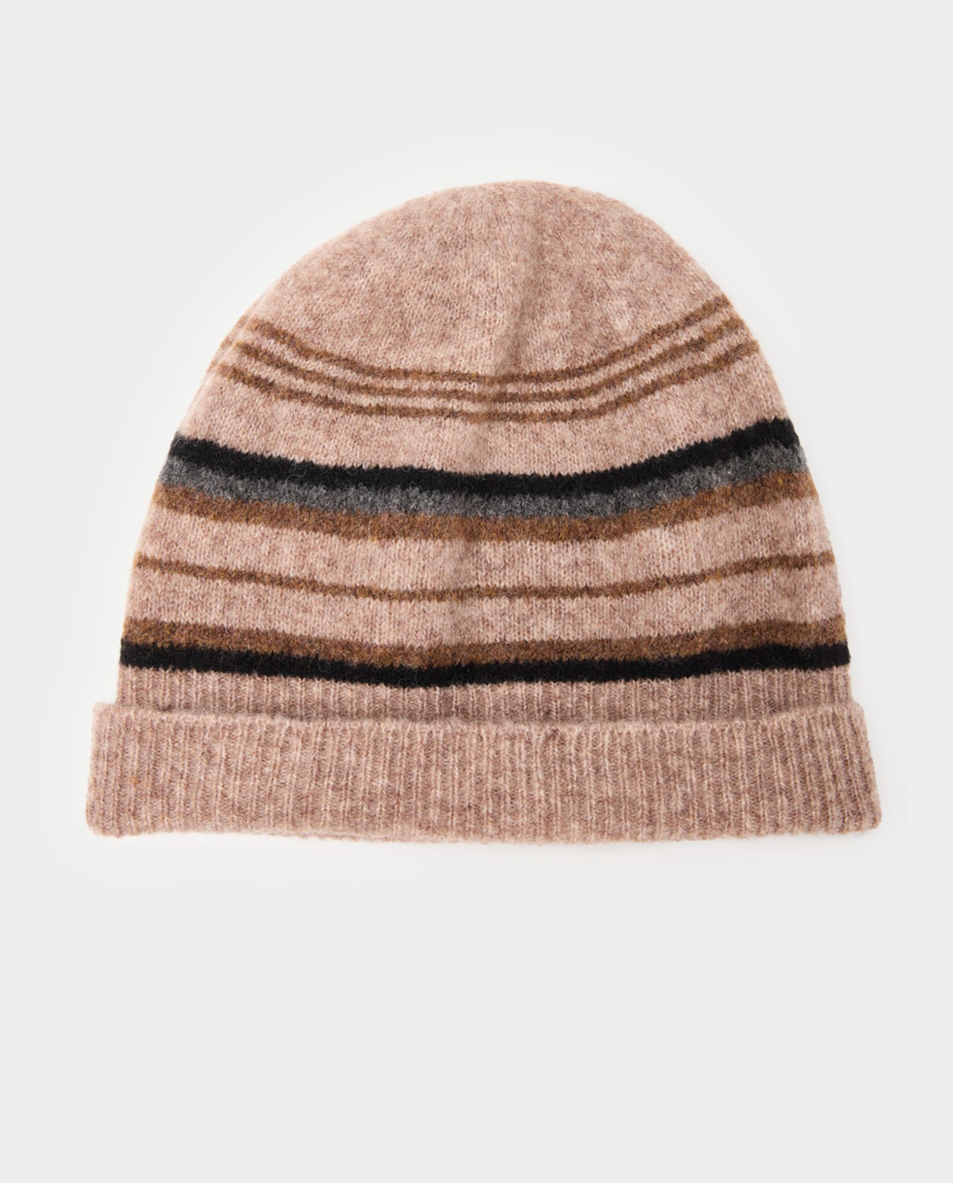 Gorro de mujer de rayas con textura suave - Nice Things - Natural Natural-1