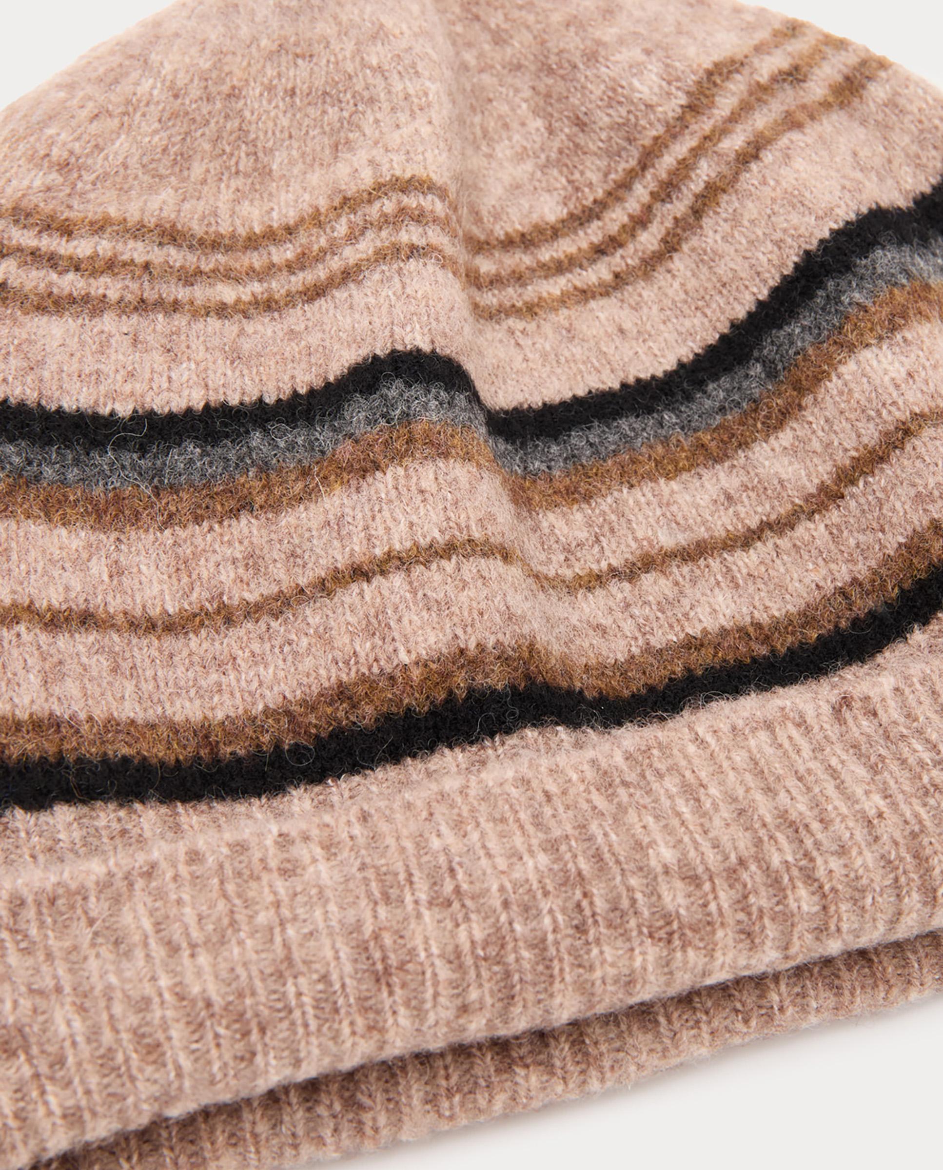 Gorro de mujer de rayas con textura suave - Nice Things - Natural Natural-4