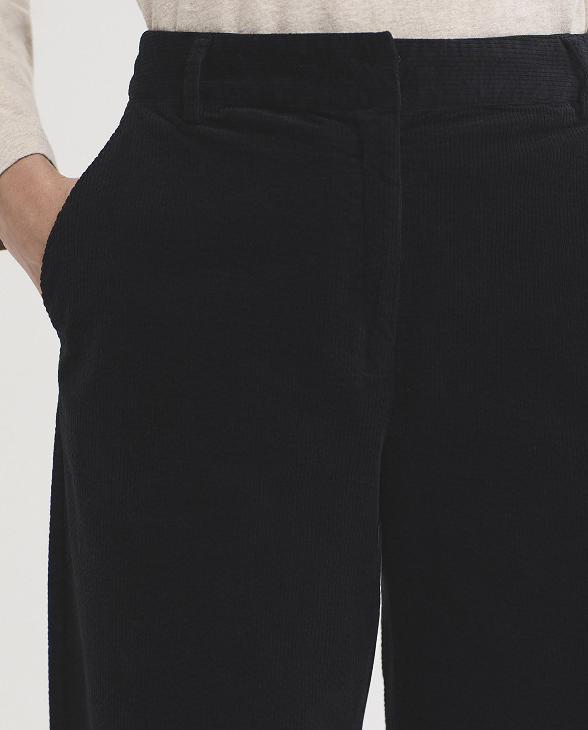 Pantalones rectos de mujer estilo sastre con cremallera oculta - Nice Things - Negro Negro-2