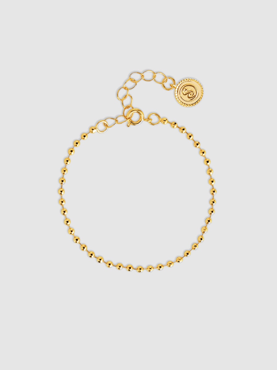 Pulsera Pebbles de aleación de metales bañada en oro Dorado-1