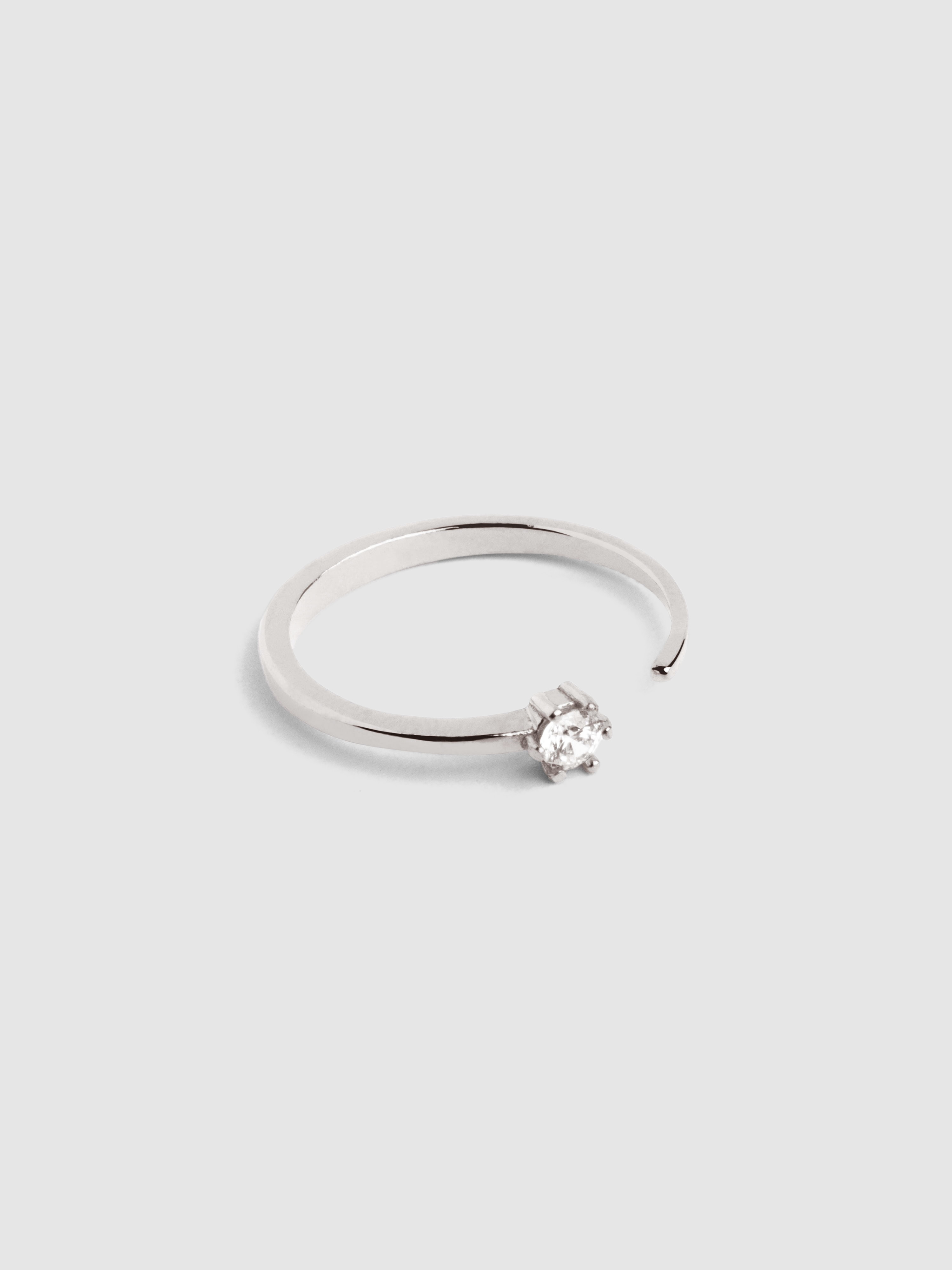 Anillo sophie de plata bañado en rodio - Plateado Plateado-1