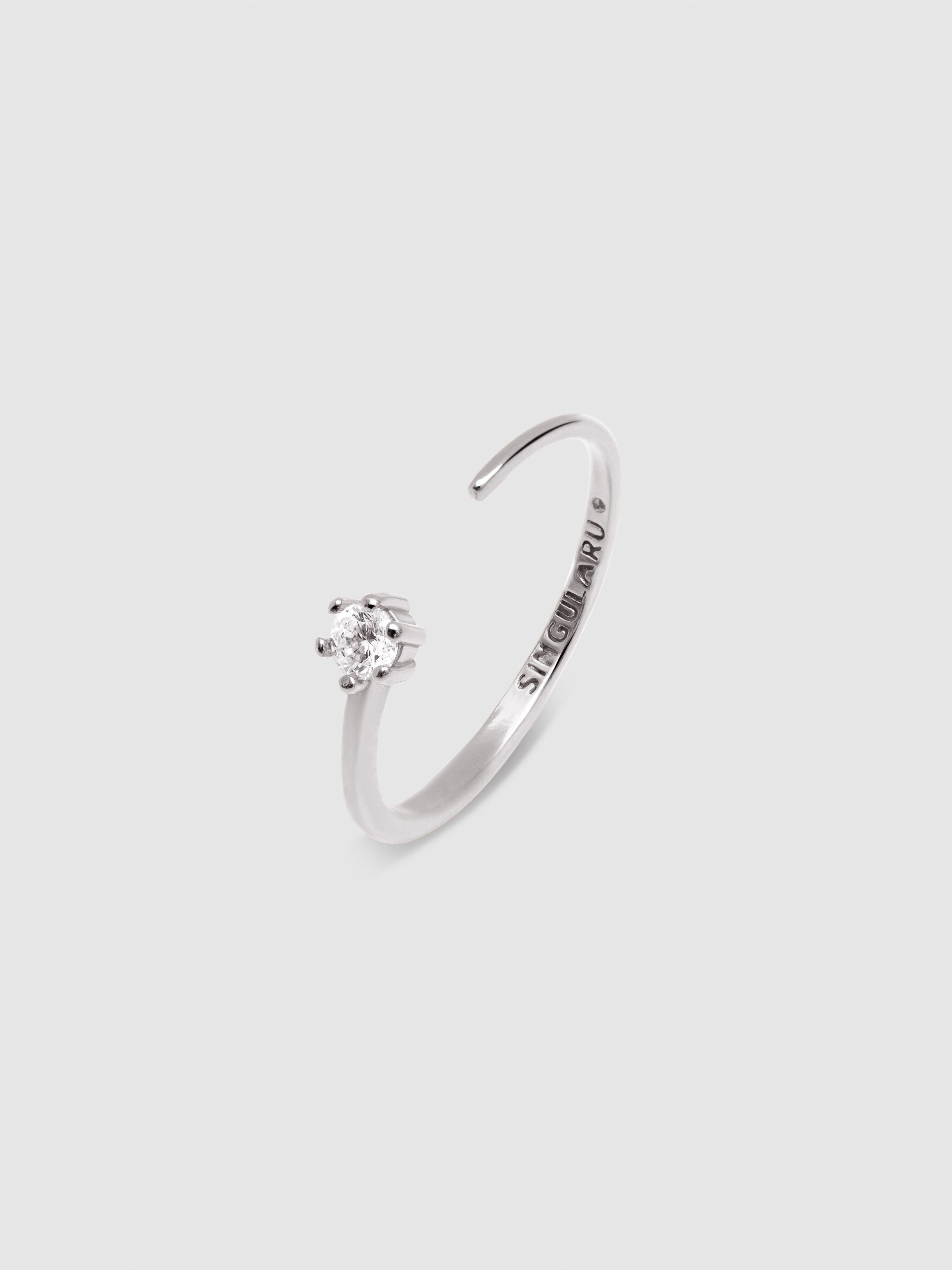 Anillo sophie de plata bañado en rodio - Plateado Plateado-4