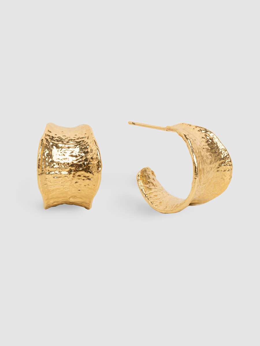 Pendientes Boho de aleación de metales bañados en oro Oro-1