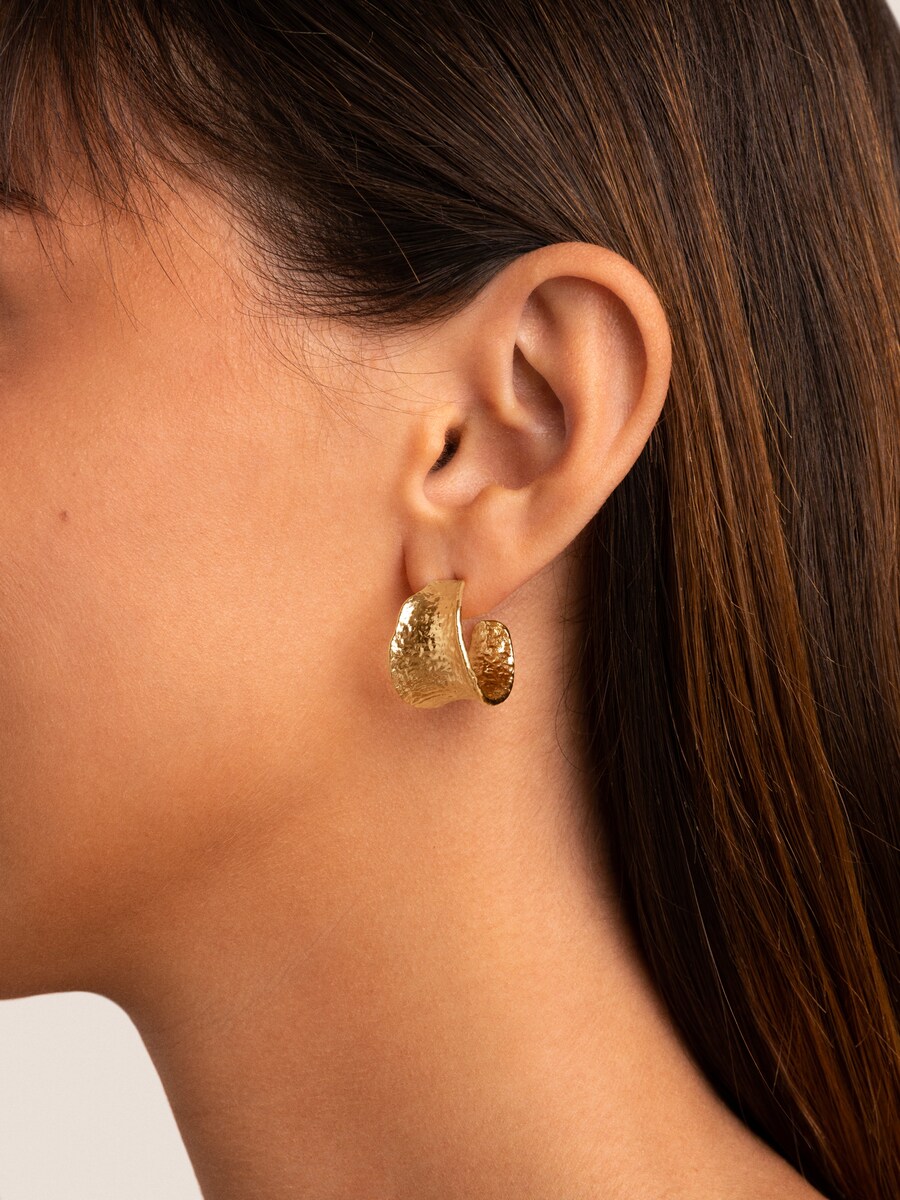 Pendientes Boho de aleación de metales bañados en oro Oro-2