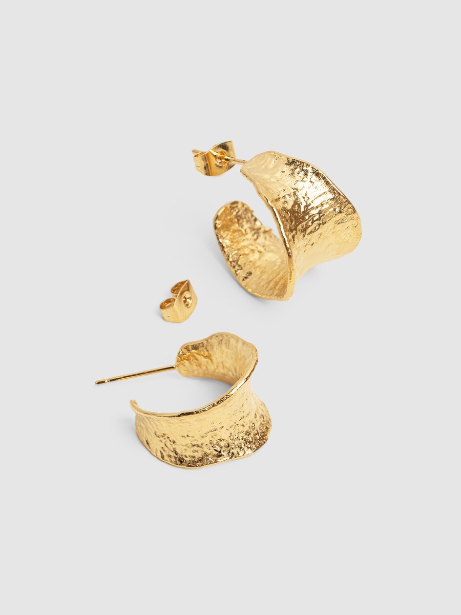 Pendientes Boho de aleación de metales bañados en oro Oro-3