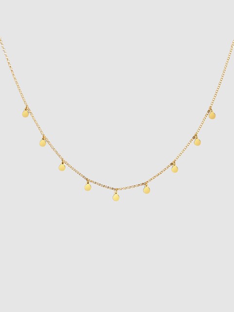 Imagen 0 de Collar Mini Moons 3mm de plata bañado en oro