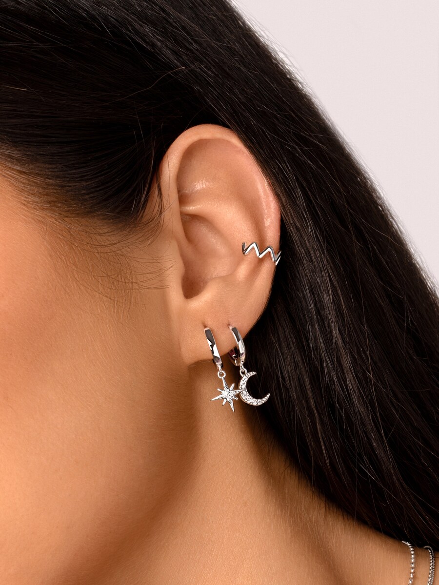 RODIO SU ARGENTO Sterling 3mm Fascia Stretto Sleeper Hoop Unisex