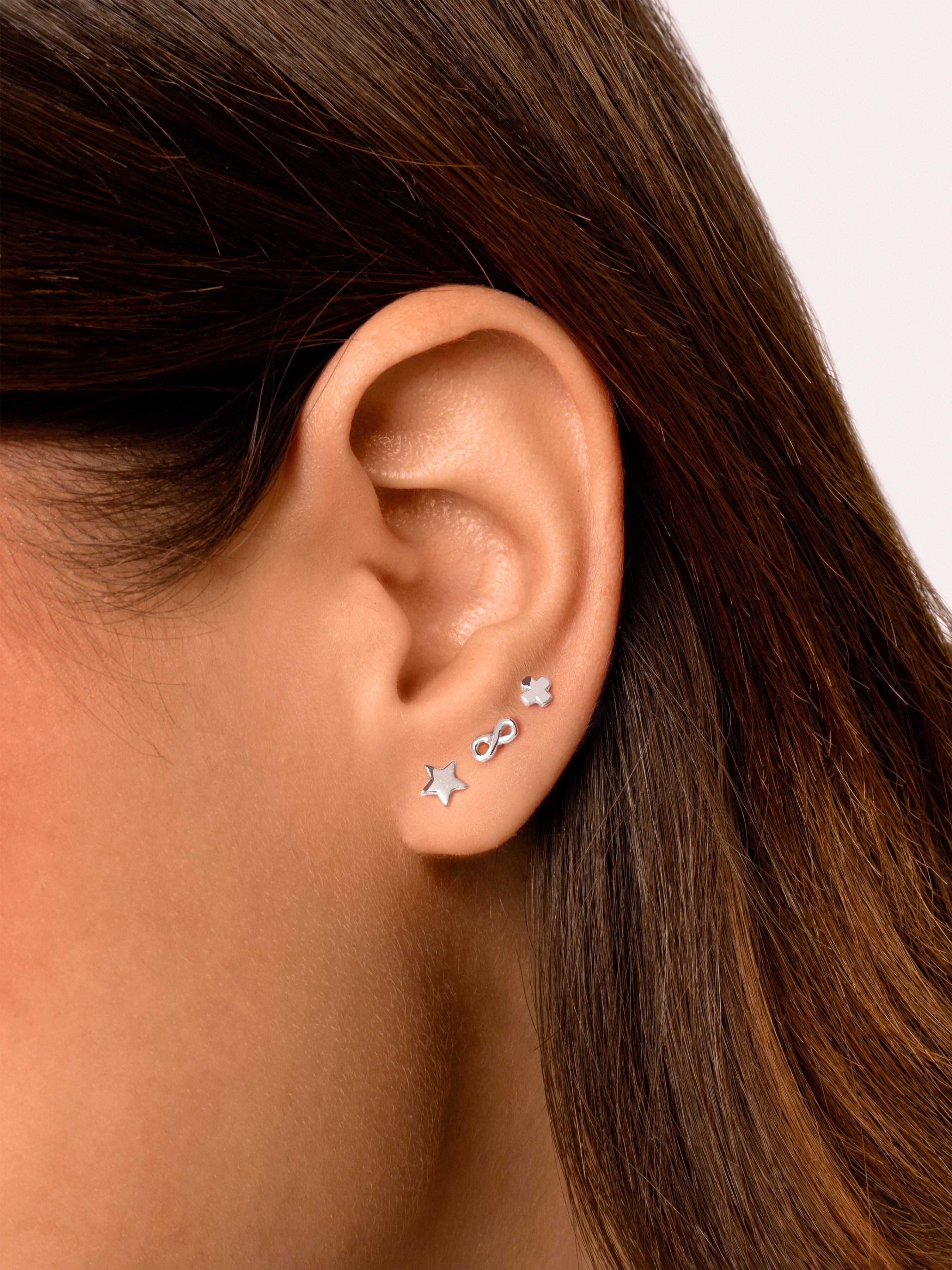 Imagen 3 de Piercing mini paw de plata bañado en rodio - Plateado Plateado