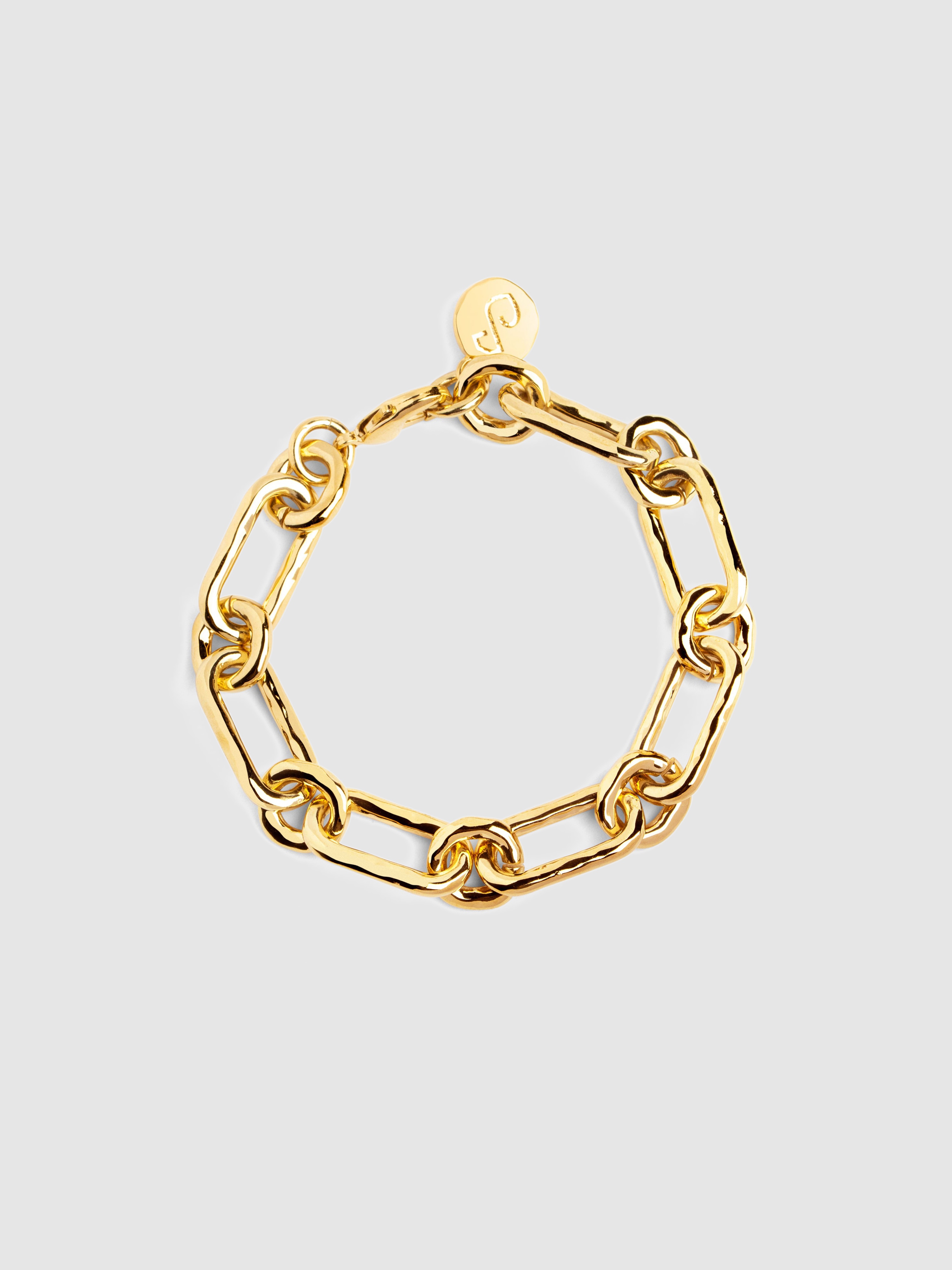 Bracciale maglia link grande in oro giallo – Simmi Gioiellerie