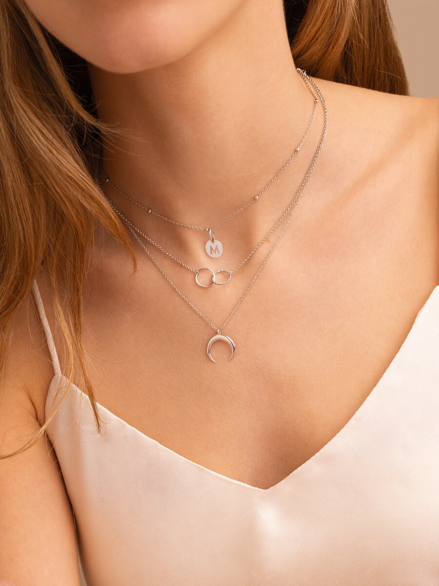 SINGULARU - Collana Circles Twist. Pendente Con Cerchi In Ottone Con